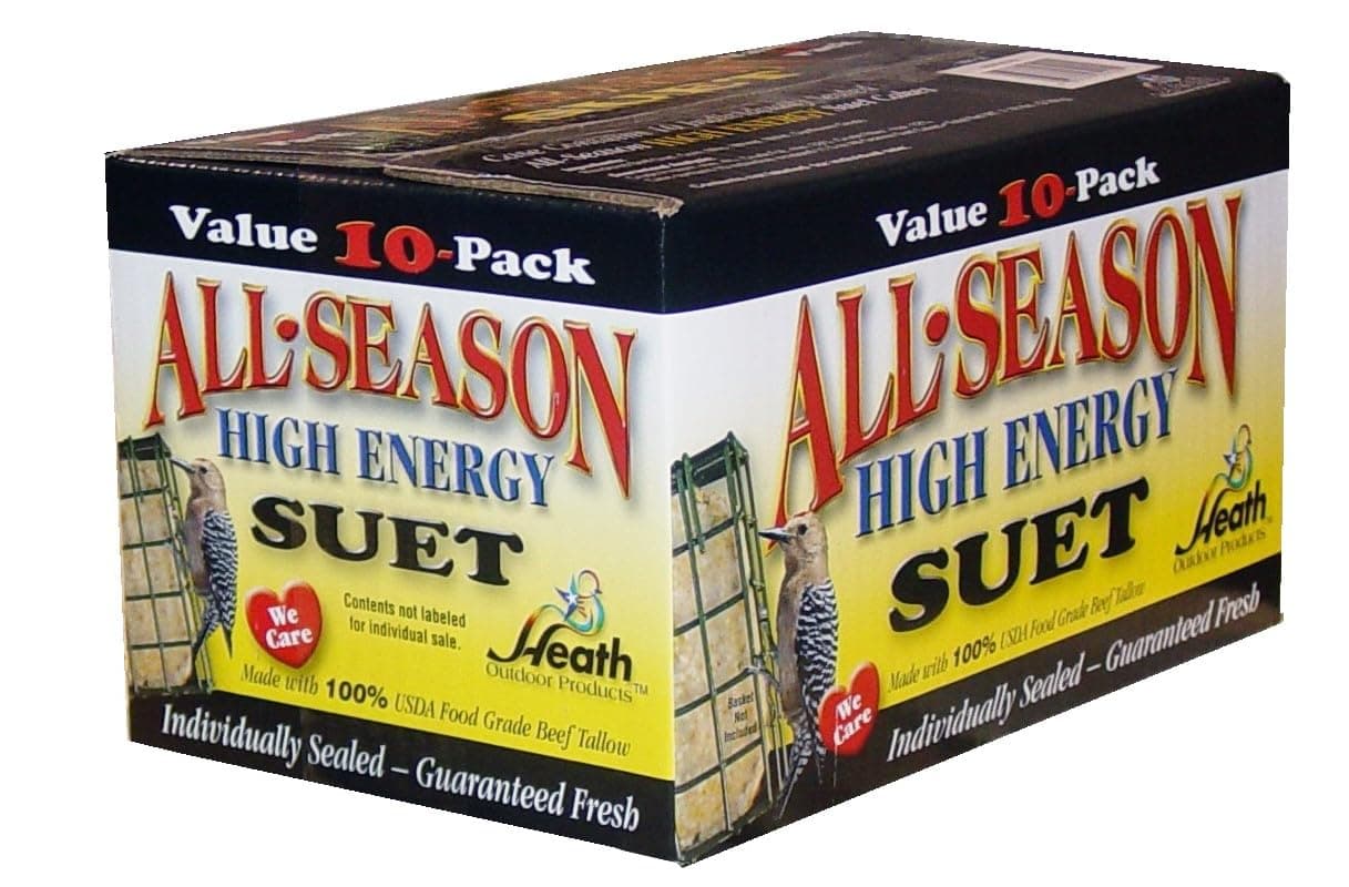 Heath Outdoor Products birds DD4-10 All Season High Energy Suet Cake, Case Of 10