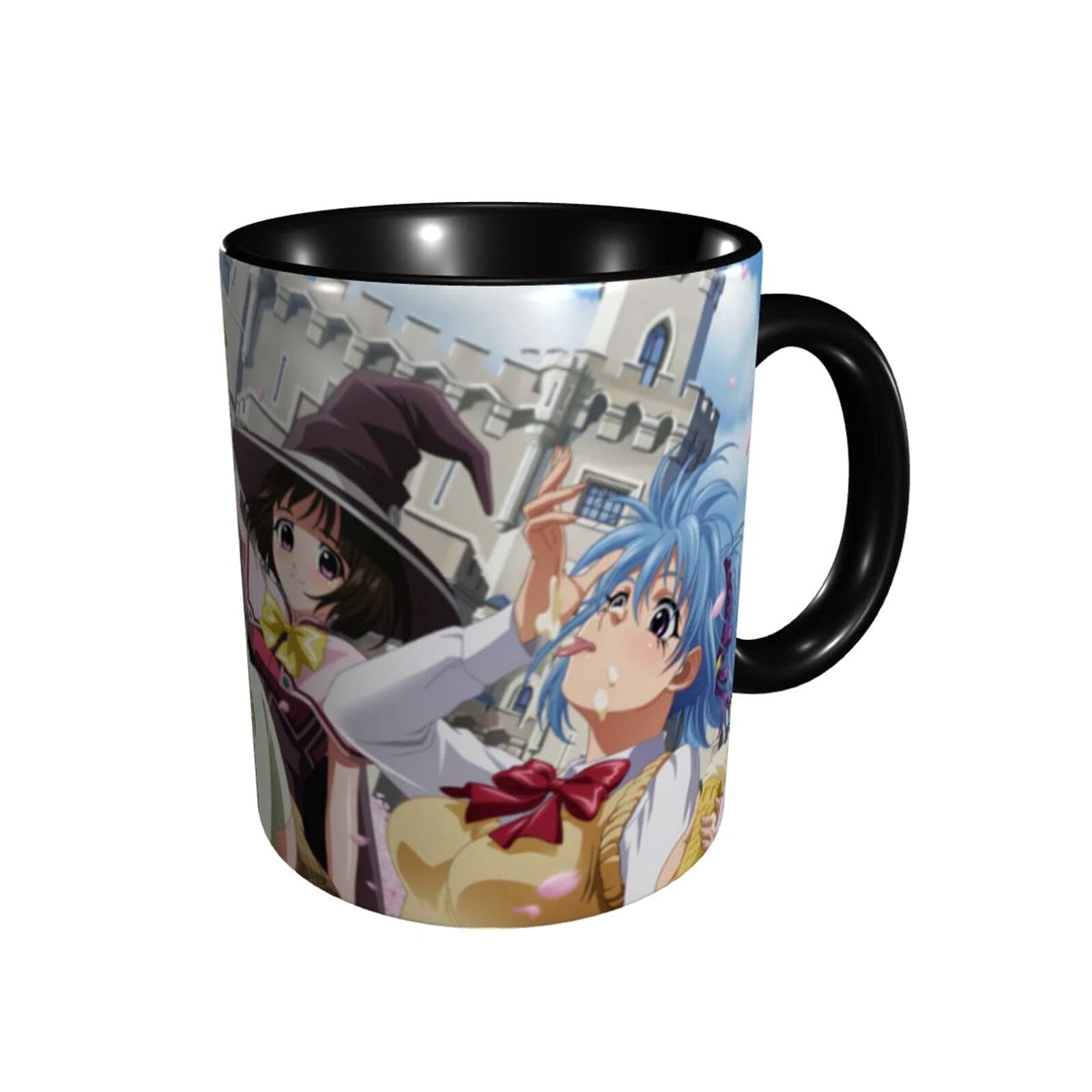 Rosario Vampire Mugs Curved Cup High Temperature Resistant Coffee Mugs Reusable Cute Cup Office And Household Fashion Cups Funny Coffee Tea Cup