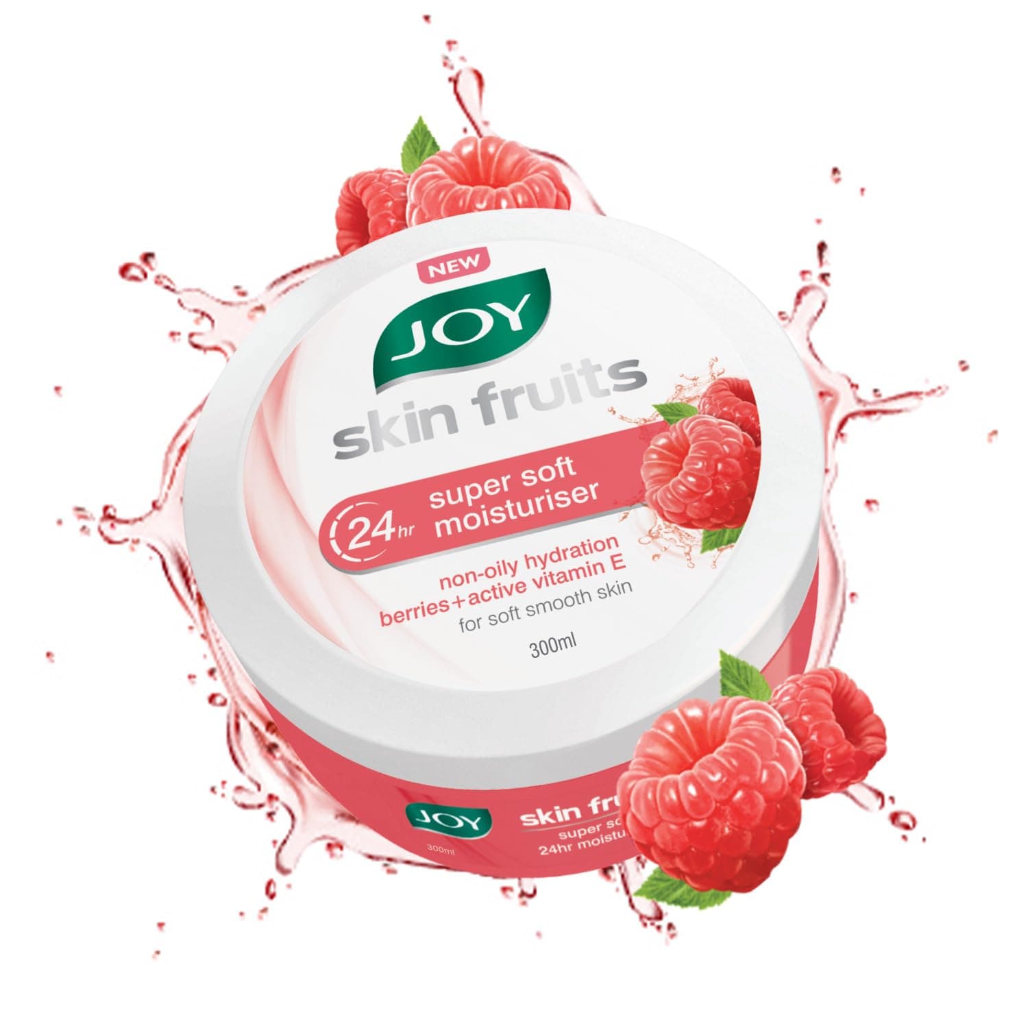 Super Soft Skin Cream for 24 Hr Moisturization - Berries (300ml) - Lightweight & Oil Free Moisturizer For Instant Hydration | Non Sticky & Non Greasy Cream for Hands, Face & Body