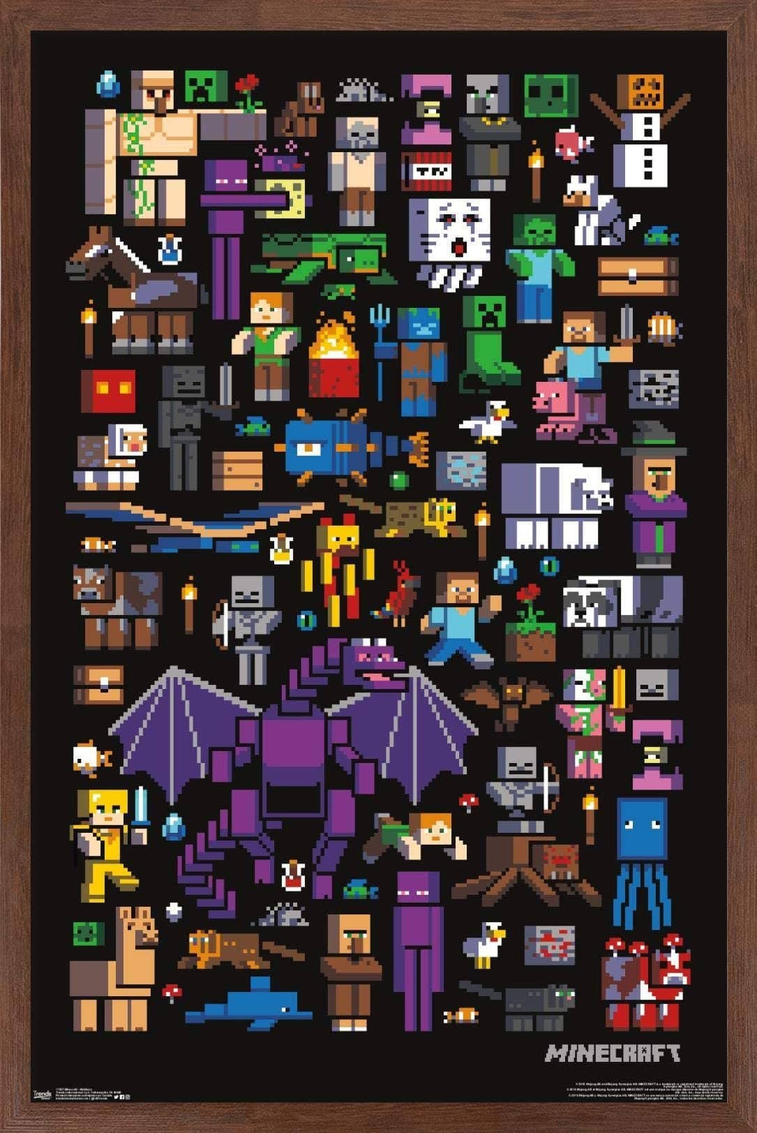 Minecraft - Video Game / Sports Poster Matte Finish Paper Print S-2099 (Multicolour, 12 X 18 Inch) Plastic