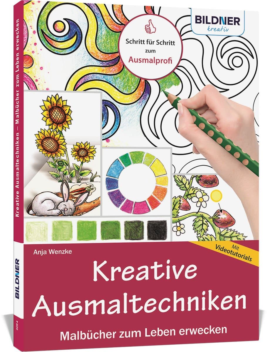Kreative Ausmaltechniken - Malbücher zum Leben erwecken!: Mit vielen Videotutorials Paperback – 27 Jun. 2017