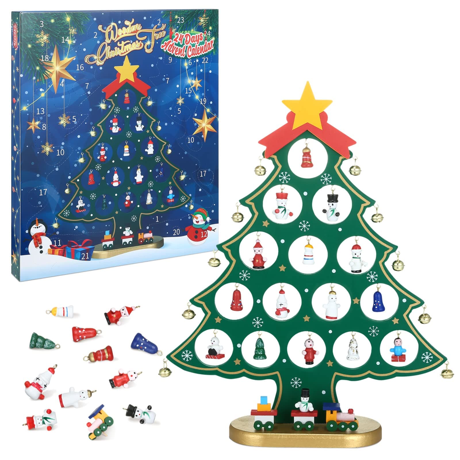 Kesote Advent Calendar 2024 24 Days Count Down Advent Calendar With Gift Box Christmas Tree Count Down Advent Calendar Gift for Kids DIY Your Own Christmas Tree