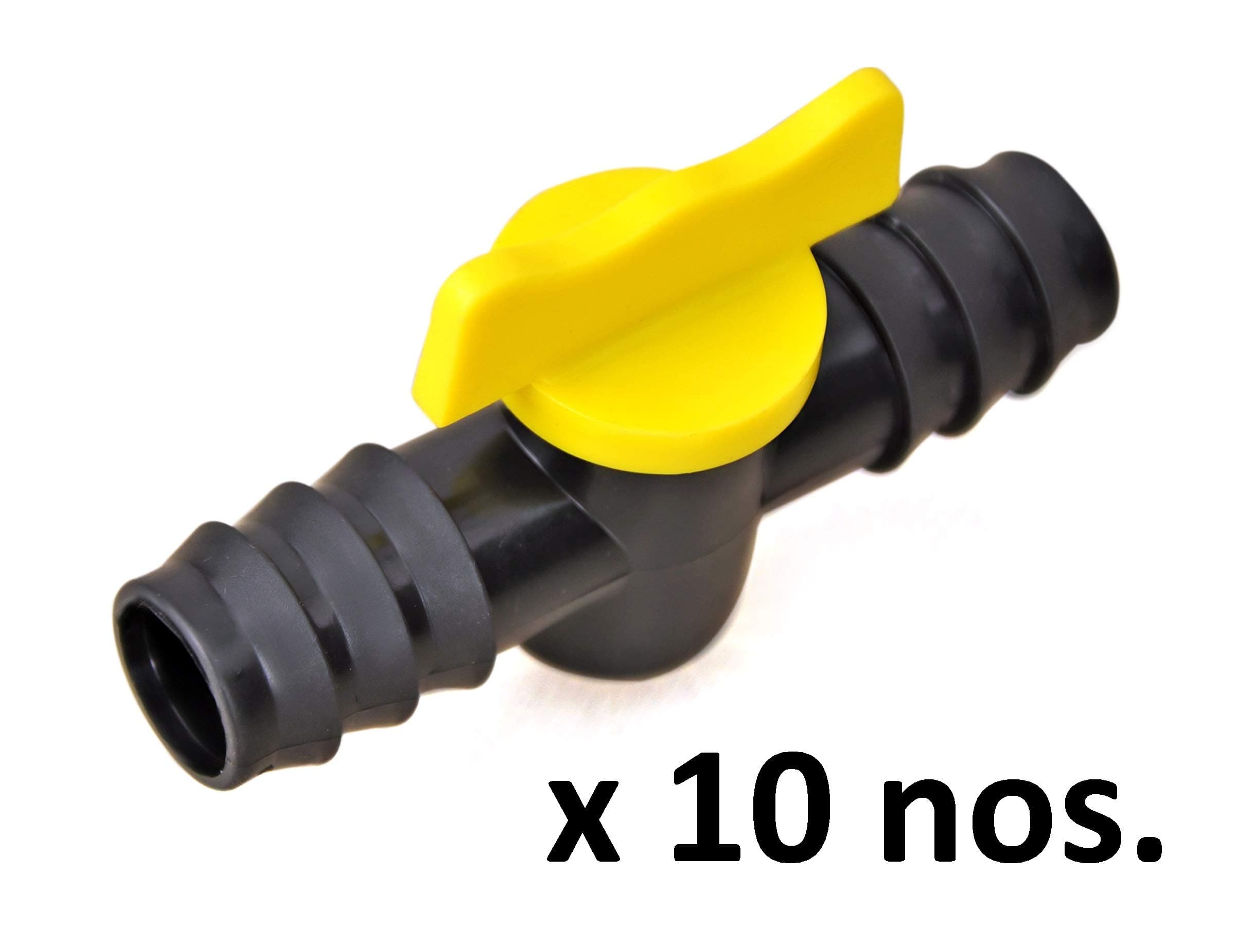 Rainflow Drip Irrigation Straight Connector with tap/Lateral Cock - 16mm (10 Nos.)