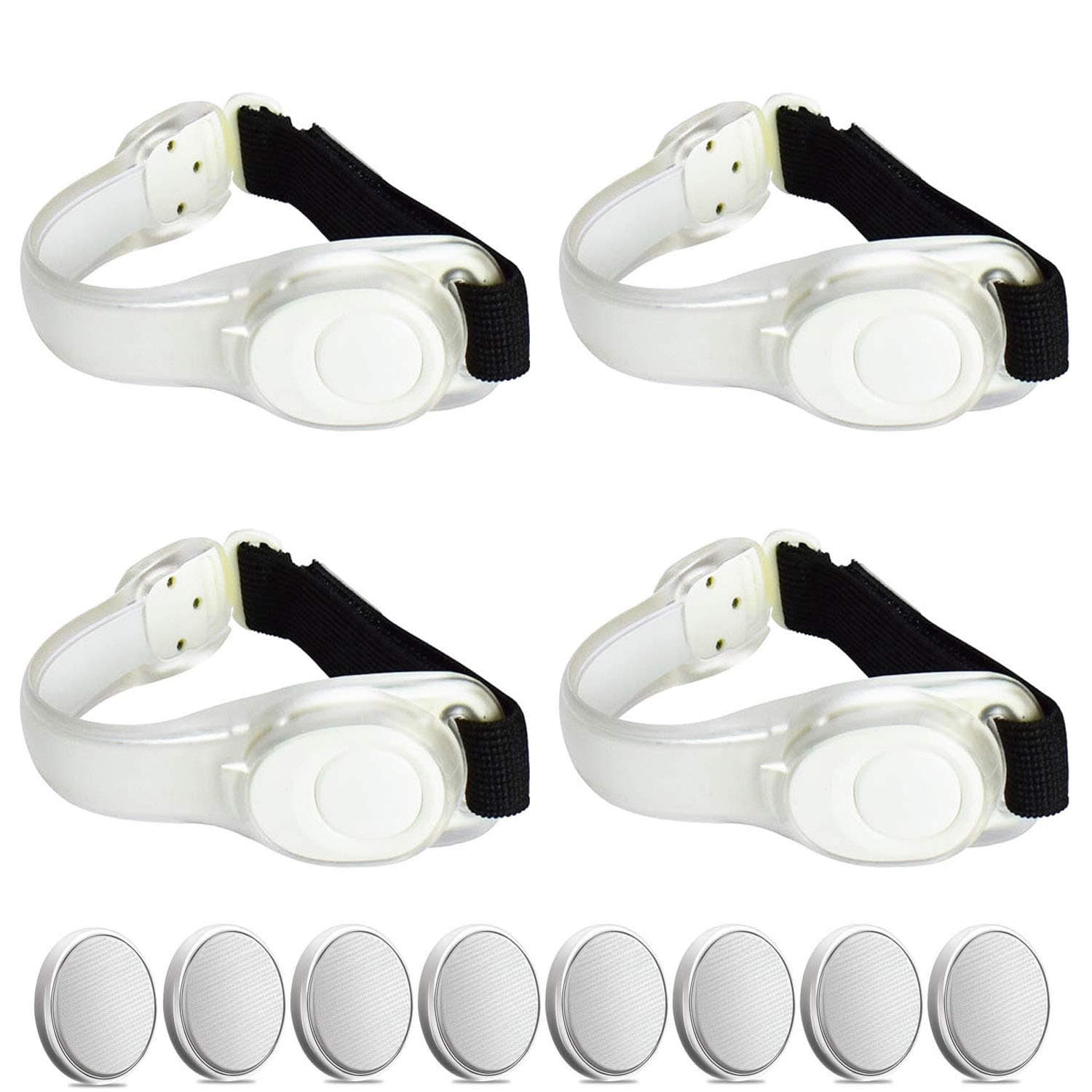 Premium LED Light Up Armband, Reflective Adjustable Wearable Silicone Running Belt Strap/Waterproof Glow in The Dark for Running Jogging Walking Cycling Concert Camping Outdoor Sports