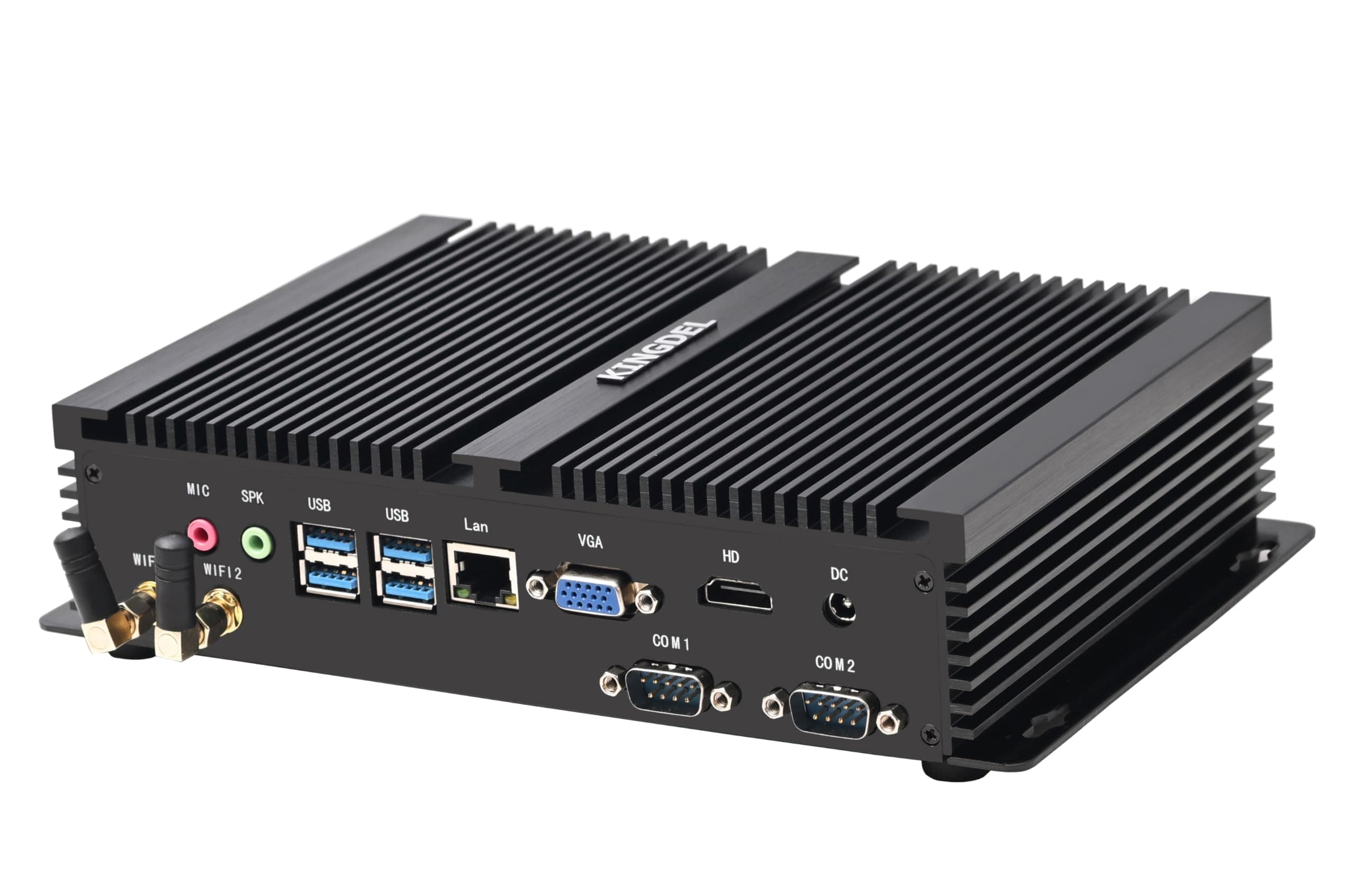 KINGDEL Mini PC, i7 8th Gen. CPU with 32GB RAM 512GB SSD, 4xUSB 3.0, HD Port, VGA, 2xCOM RS232, Metal Case