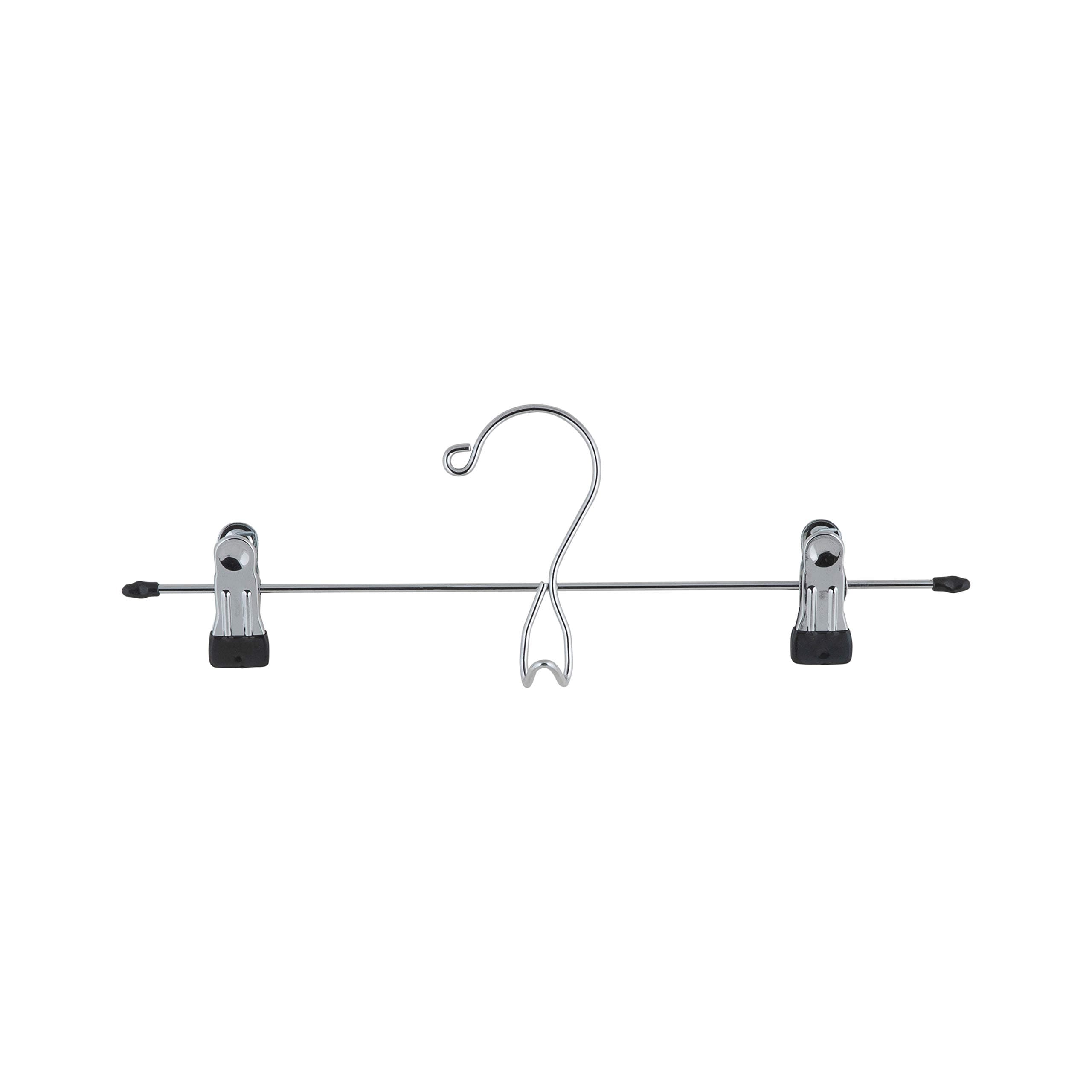 Organize It All Add-On Chrome Skirt and Plants Clothing Hanger with Clips (3 Pack)