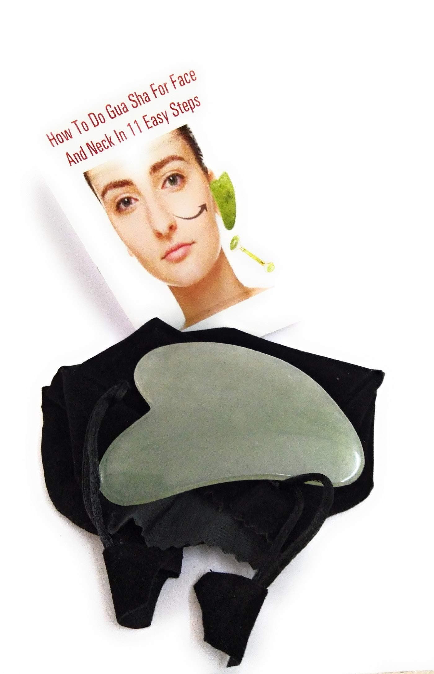 Pinkcity Kraft Jade Gua Sha Scraping Massage Hand Made Triangle Shape Guasha Board for Spa Acupuncture Therapy Trigger Point Treatment on Face