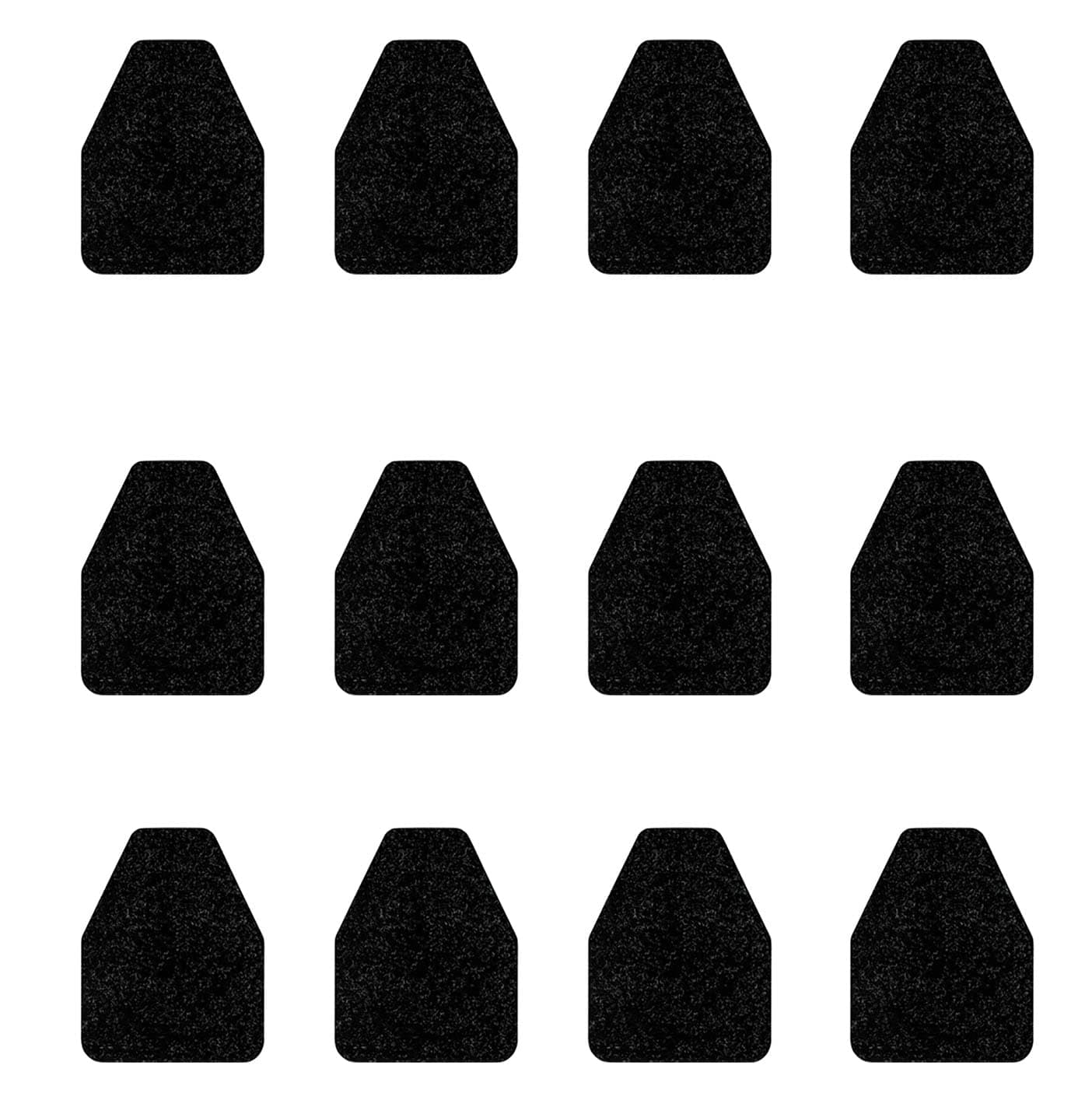 Urinal Mats (12 Pieces) -Crease-Free Packing, Heavy-Duty, Super Non-Slip, Water Absorption, Deodorization Black Floor Urine Mats for Men's Restrooms & Bathrooms(Hexagon)
