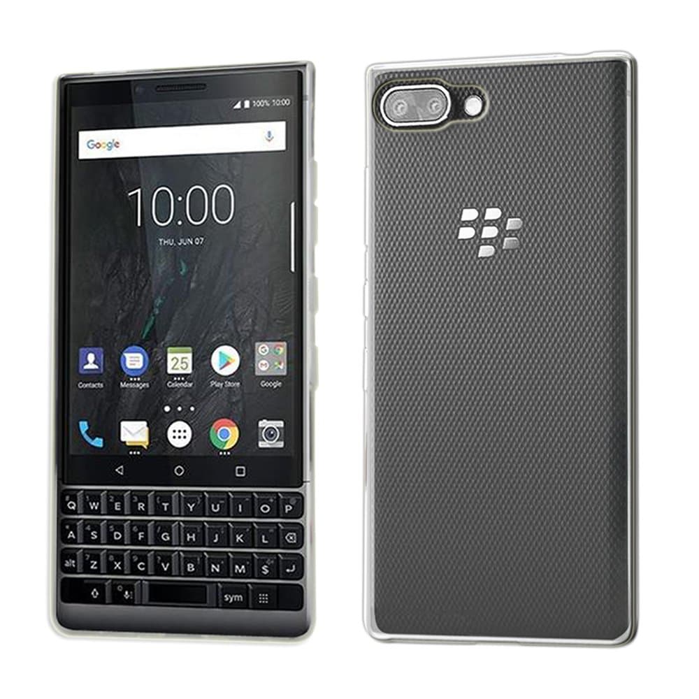 Acvensity BlackBerry KEY2, Soft TPU Crystal Clear Slim Anti Slip Case Transparent Back Protector Cover Compatible with BlackBerry KEY2 Keyone2/BBF100-1/BBF100-2/BBF100-6 4.5 inch