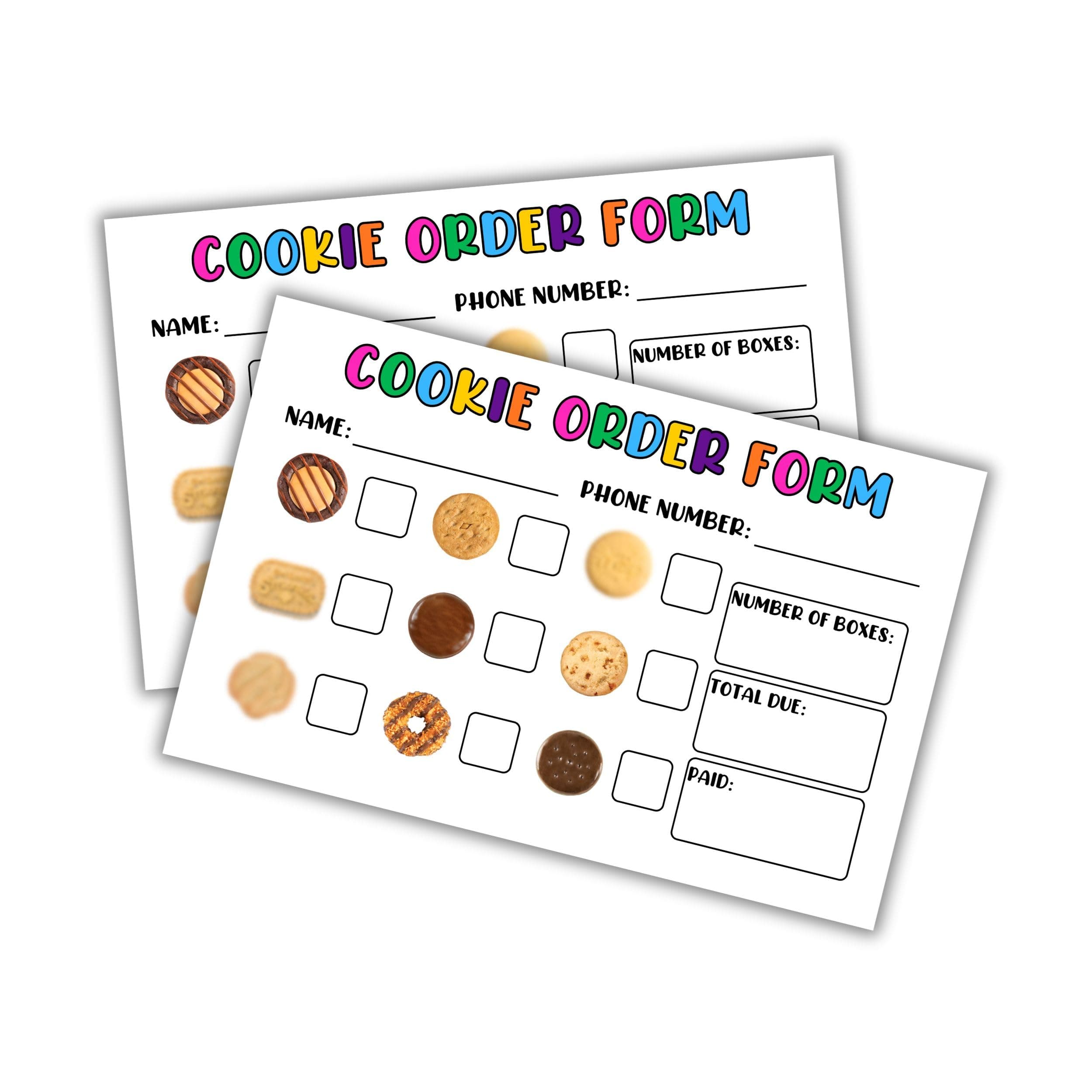 Scout Cookie Order Forms | 50 pk 5.5 x 8.5” Papers Thanks For Supporting Troop # Enjoy Your Girl Cookies Troop Leader Daisy Brownie Junior Cadette Girl Cookie Dealer Supplies