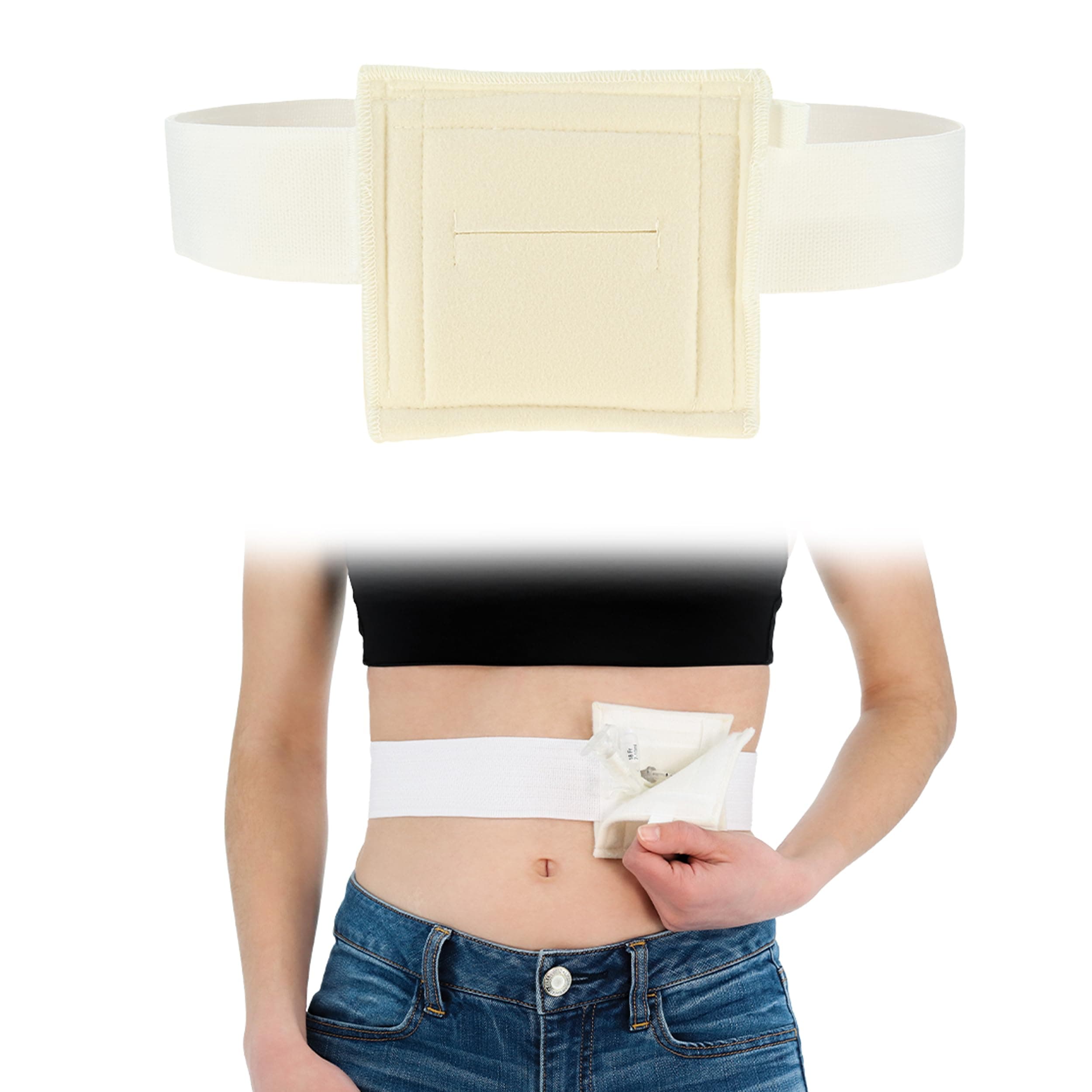 Core Products NelMed G-Tube Holder – Feeding Tube Belt Holder for PEG, G, J Tubes – Adjustable, Discreet Support for Tube Feeding – Large/XLarge (45-60 inch Waist)