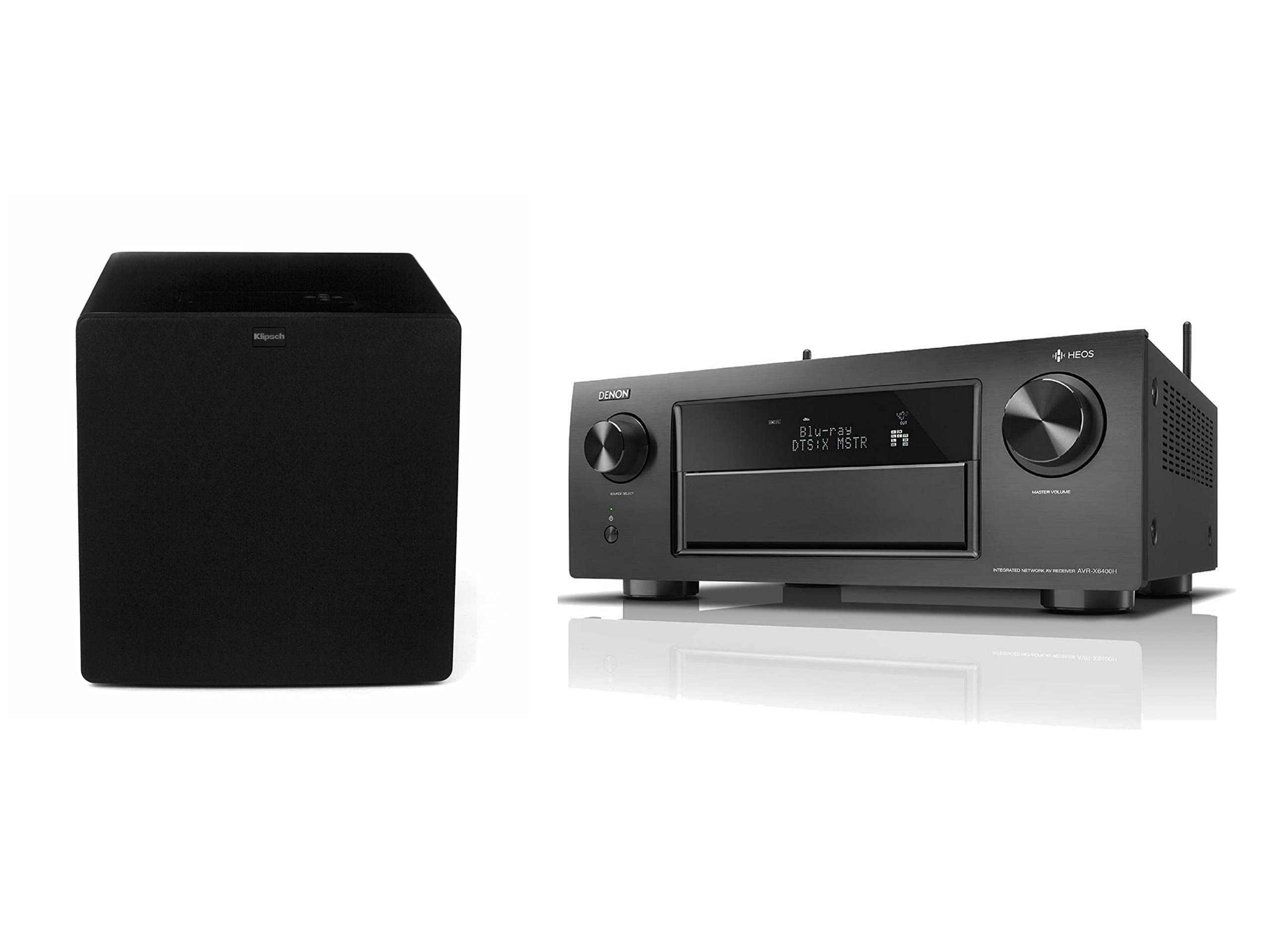 Denon AVR-X6400H 11.2 Channel AV Surround Receiver Bundled with (1) Klipsch SW-311 Subwoofer