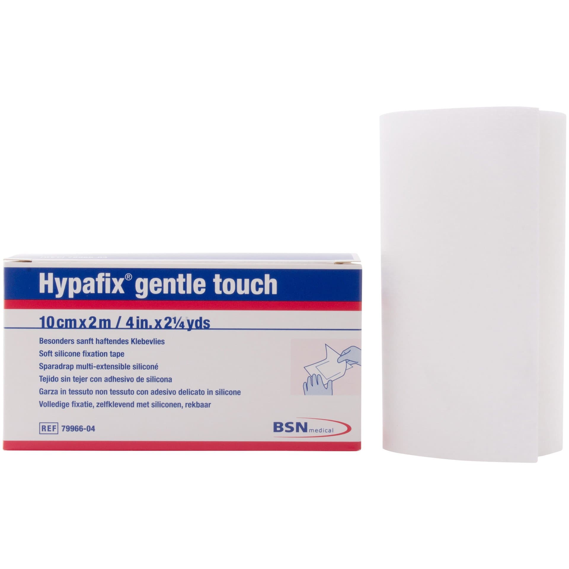 Hypafix® Gentle Touch - Soft Silicone Retention Tape for Extremely Fragile and Sensitive Skin (4" X 2 1/4 yd roll)