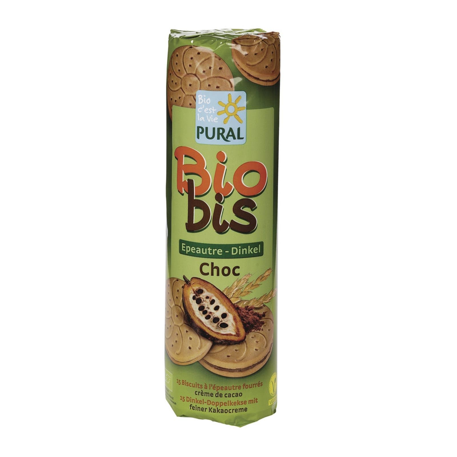 PuralBio Bis Spelt Choc Sandwich Biscuits With Cocoa Cream Vegan 10.58oz