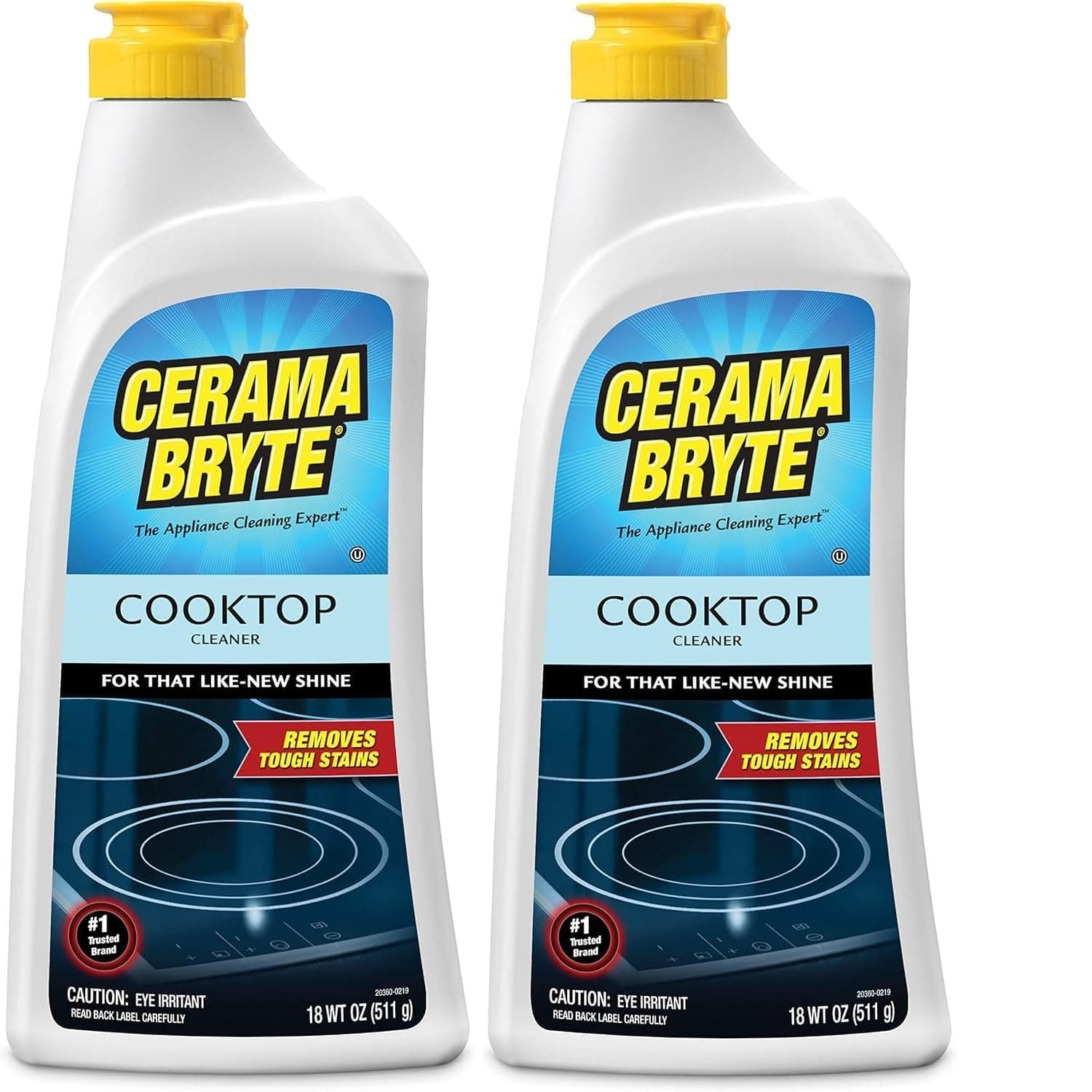 Removes Tough Stains Cooktop and Stove Top Cleaner for Glass - Ceramic Surfaces, 18 Ounces, 2 Pack