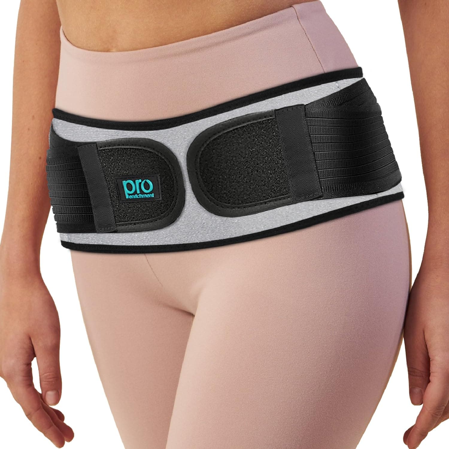 Sacroiliac Hip Belt for Women & Men That Alleviate Sciatica, Lower Back & Lumbar Pain Relief. Diamond Back Brace Provides SI Joint Pelvic Support Nerve Compression & Stability Anti-Slip (Regular Size)