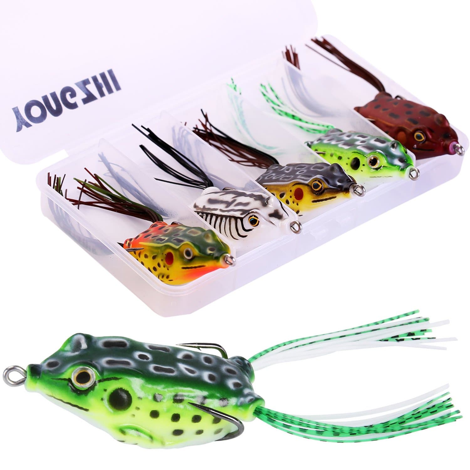 Fishing Lures Kit,Bass Fishing Tackle Set Including Soft Baits Jig Heads Hooks Weights, Complete Freshwater Lure Kit for Bass Trout Walleye Panfish