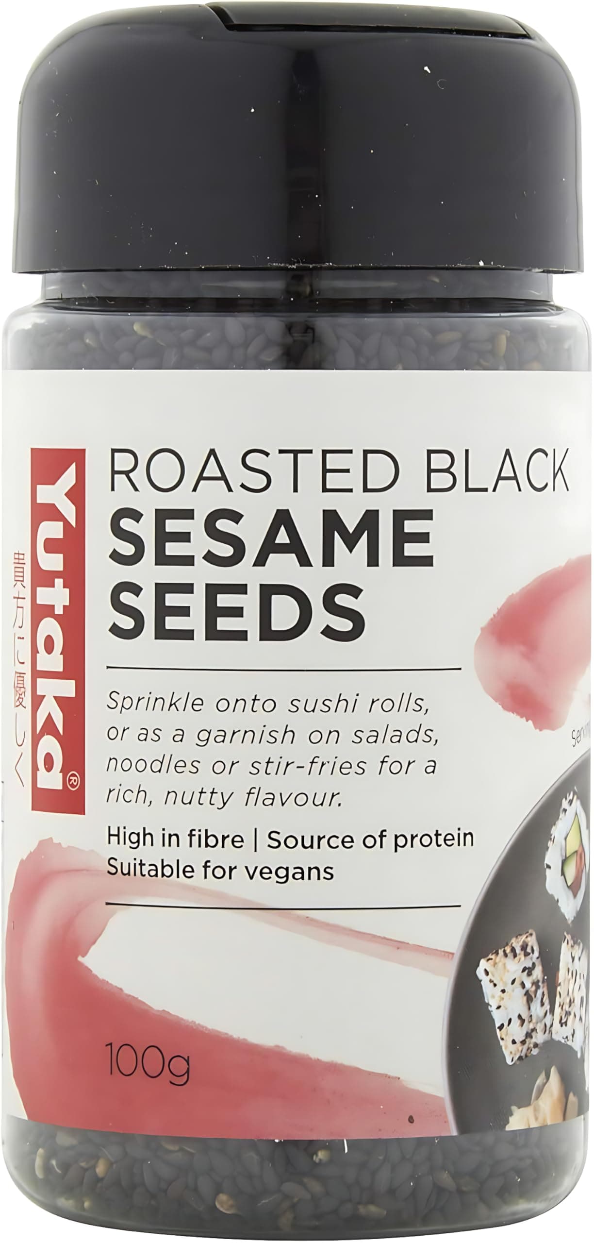 Roasted Black Sesame Seeds 100g | Vegan-Friendly Japanese Black Sesame | Bold Nutty Garnish for Sushi, Salads, Stir-Fries & Baking