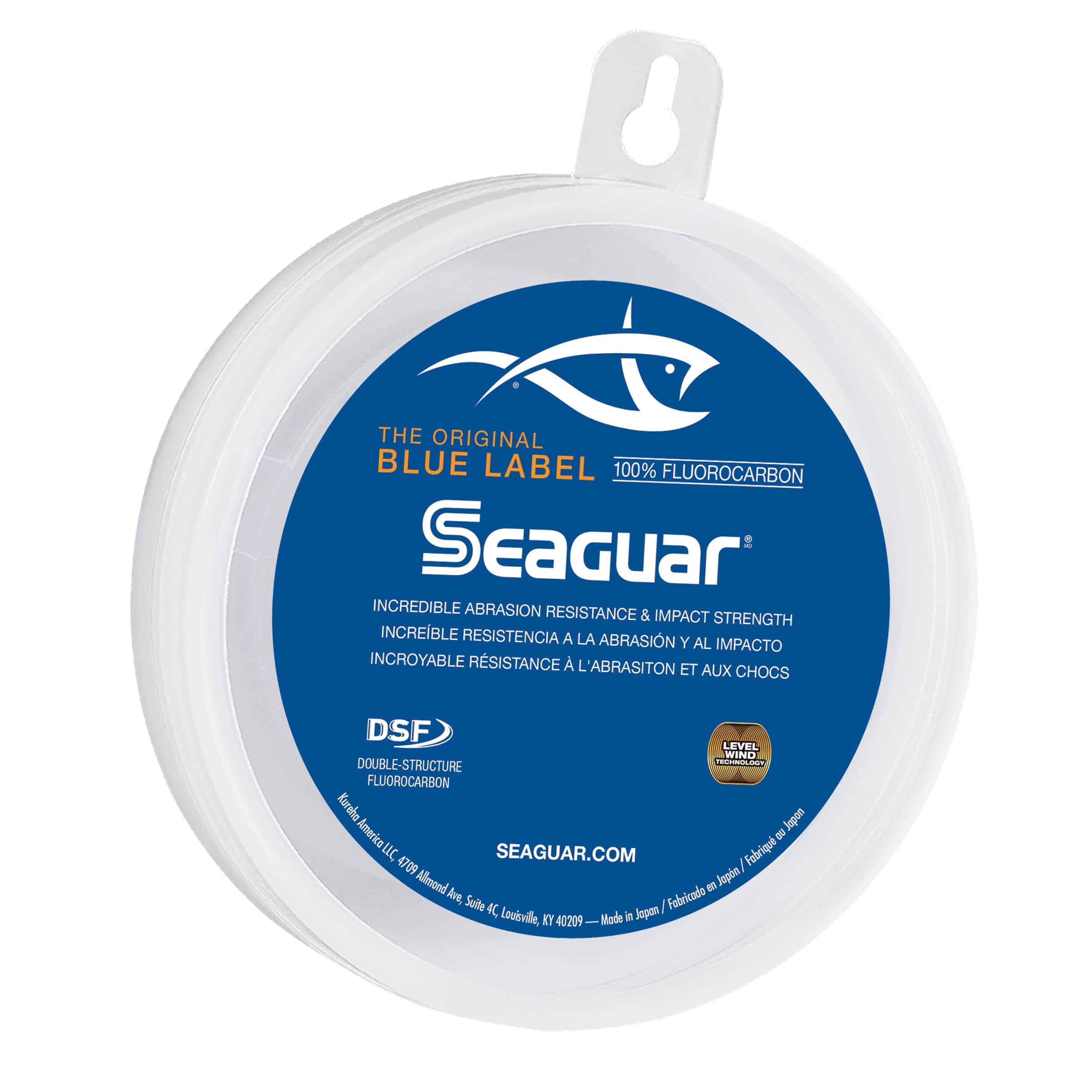 Blue Label Fishing Leader Line for Saltwater, 100% Fluorocarbon, Clear, Multiple Sizes