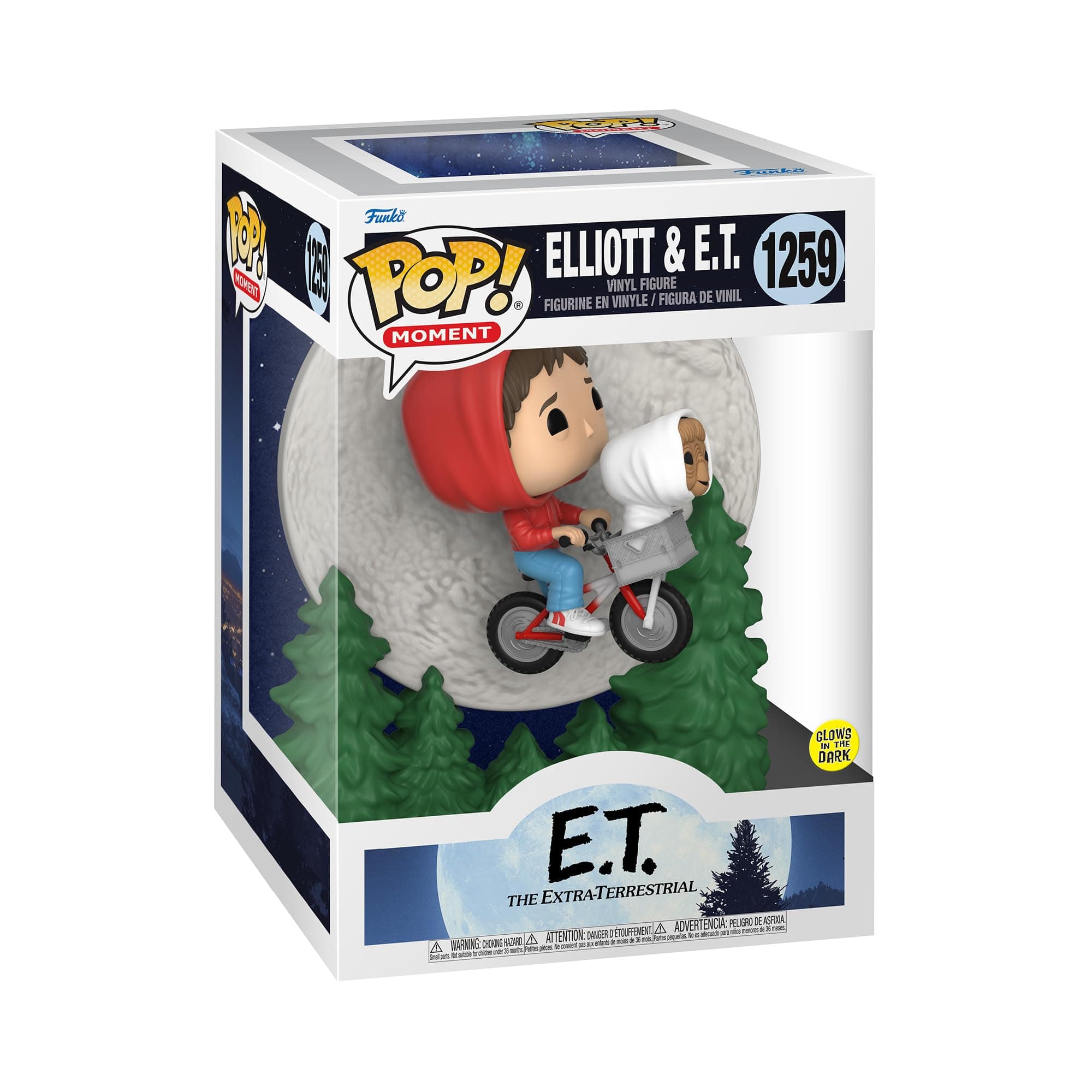 Pop! Moment: E.T. The Extra-Terrestrial - Elliot and E.T. Flying (Glow in The Dark), Multicolor, 50769
