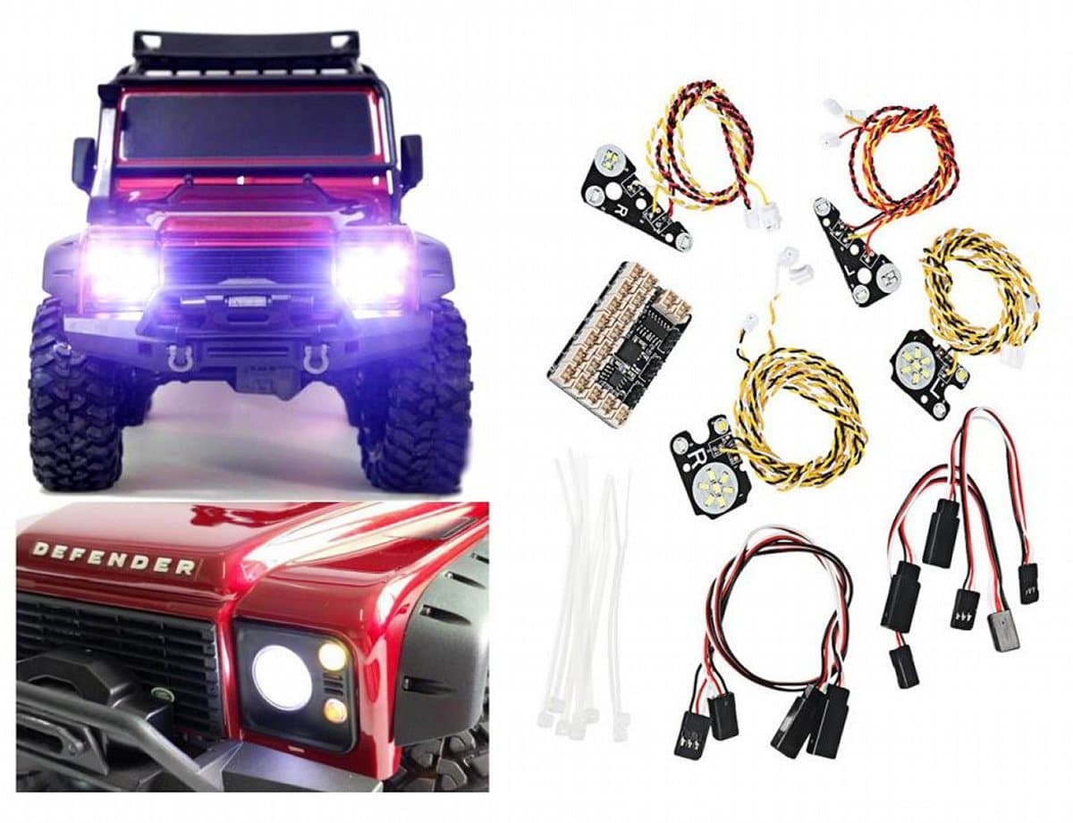 LED Light Kit for Traxxas TRX4 Road light kit TRAXXAS LAND ROVER DEFENDER Driving lights TRX-4