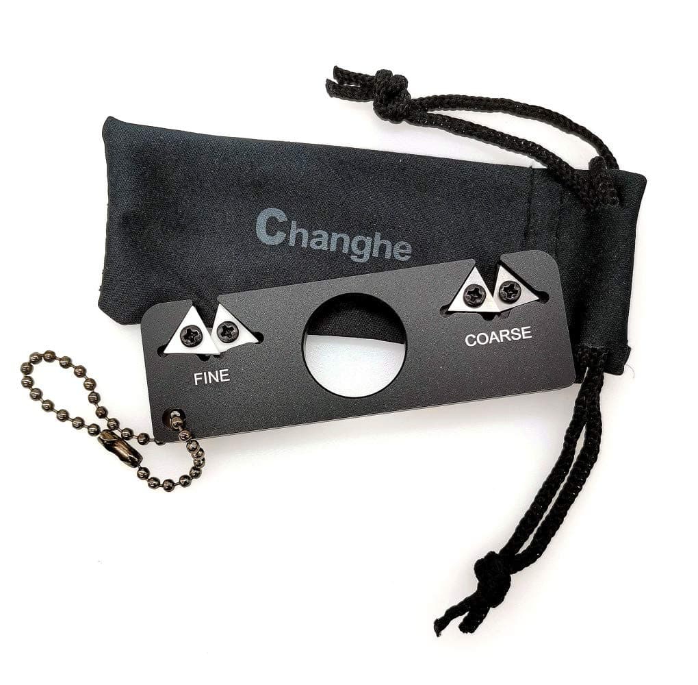 Pocket Knife Sharpener Hunting Sharpener - 40° Tungsten Carbide and Ceramic with Coarse Sharpening and Fine Honing for Pocket Knives, Hunting Knives