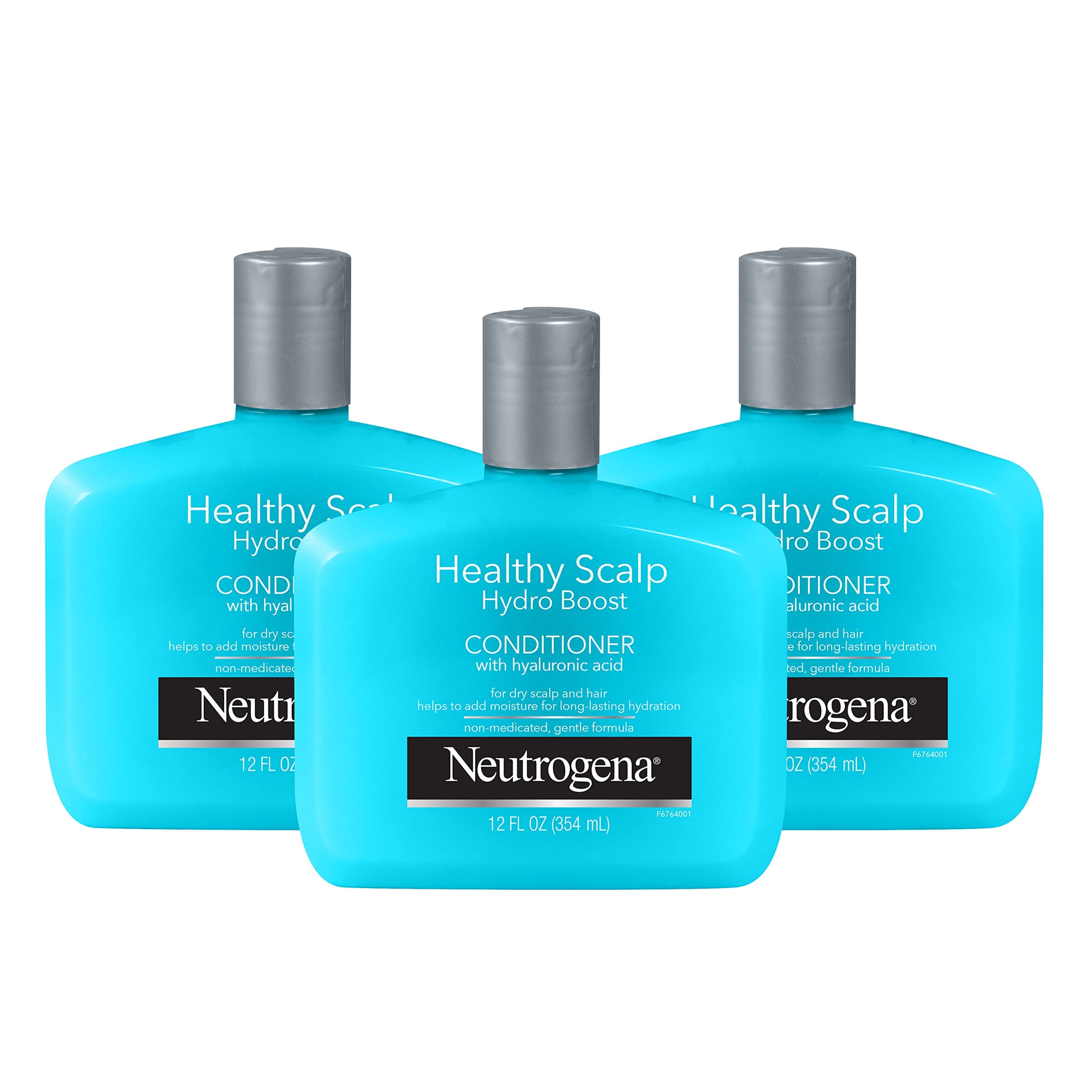 Neutrogena Moisturizing Healthy Scalp Hydro Boost Conditioner for Dry Hair and Scalp, with Hydrating Hyaluronic Acid, pH-Balanced, Paraben & Phthalate-Free, Color-Safe, 12 Fl Oz (pack of 3)