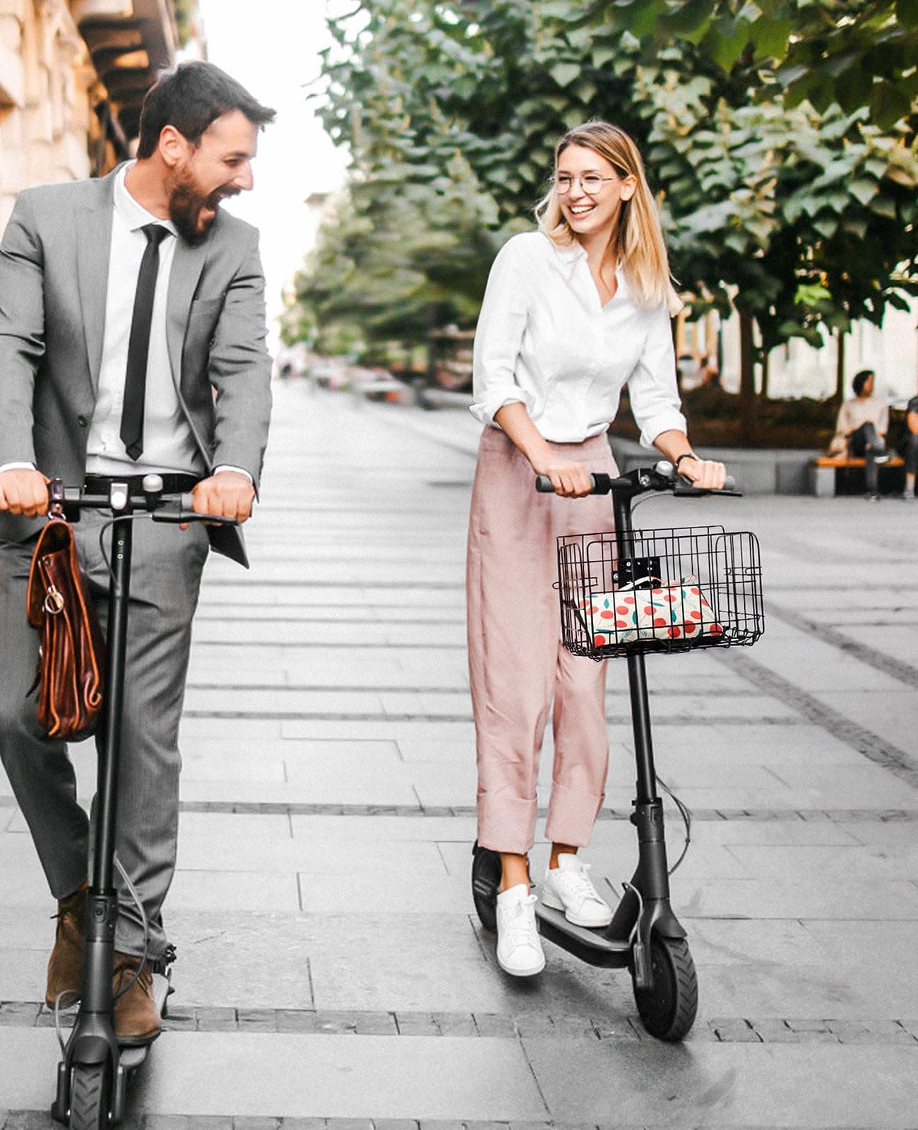 ANZOME Folding Bike Basket Front, Metal Bicycle Basket with a Fixed Holder and Waterproof Rainproof Cover, Rust-Resistant Electric Bicycle Front Baskets Accessories for Women and Men