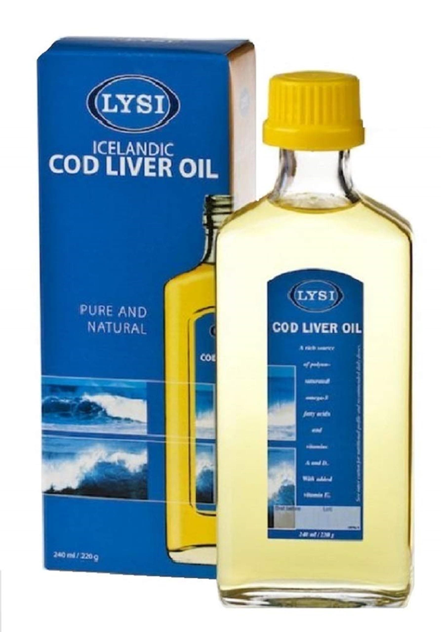 Lysi Icelandic Fish Cod Liver Oil 240 Milligram Liquid Natural Flavour From 6 Months Onwards