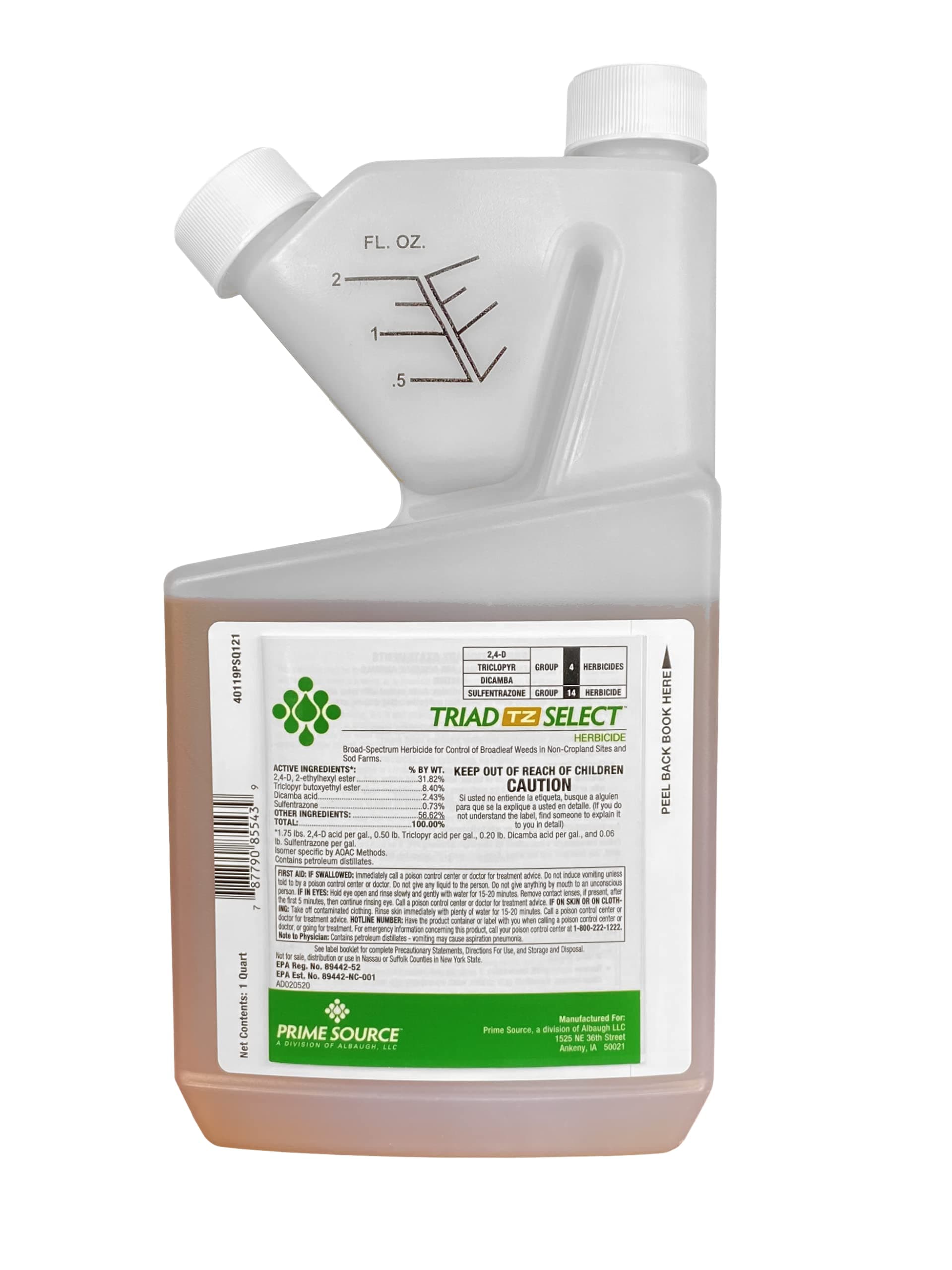 Triad TZ | 4-Way Combination Herbicide (Compare to T Zone) | Dependable Post-Emergent Broadleaf Weed Control (Quart)