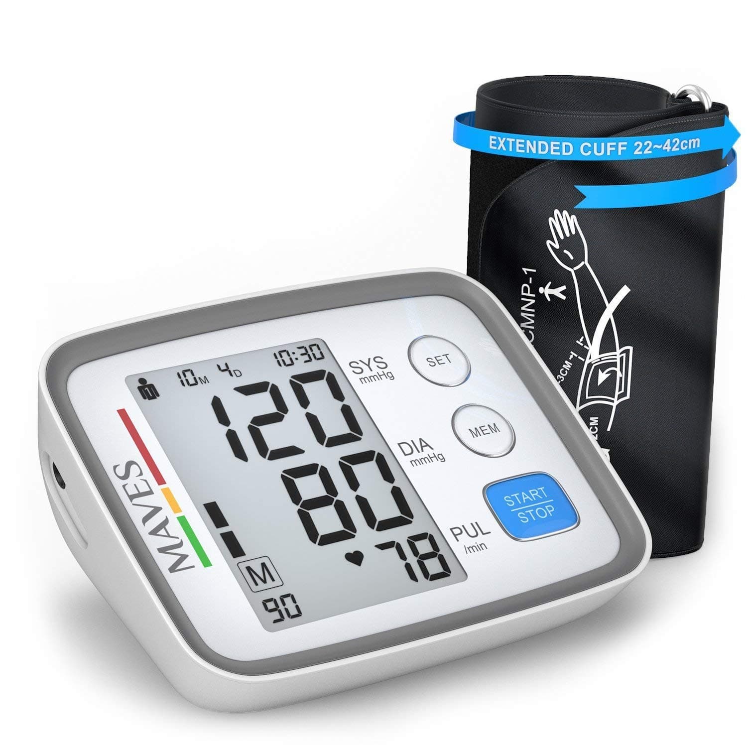 Blood Pressure Monitor -Automatic Digital Upper Arm BP Cuff -Fast Systolic & Diastolic Readings -2-Person -Mode-3.5" Large LCD Display -Universal Cuff Size