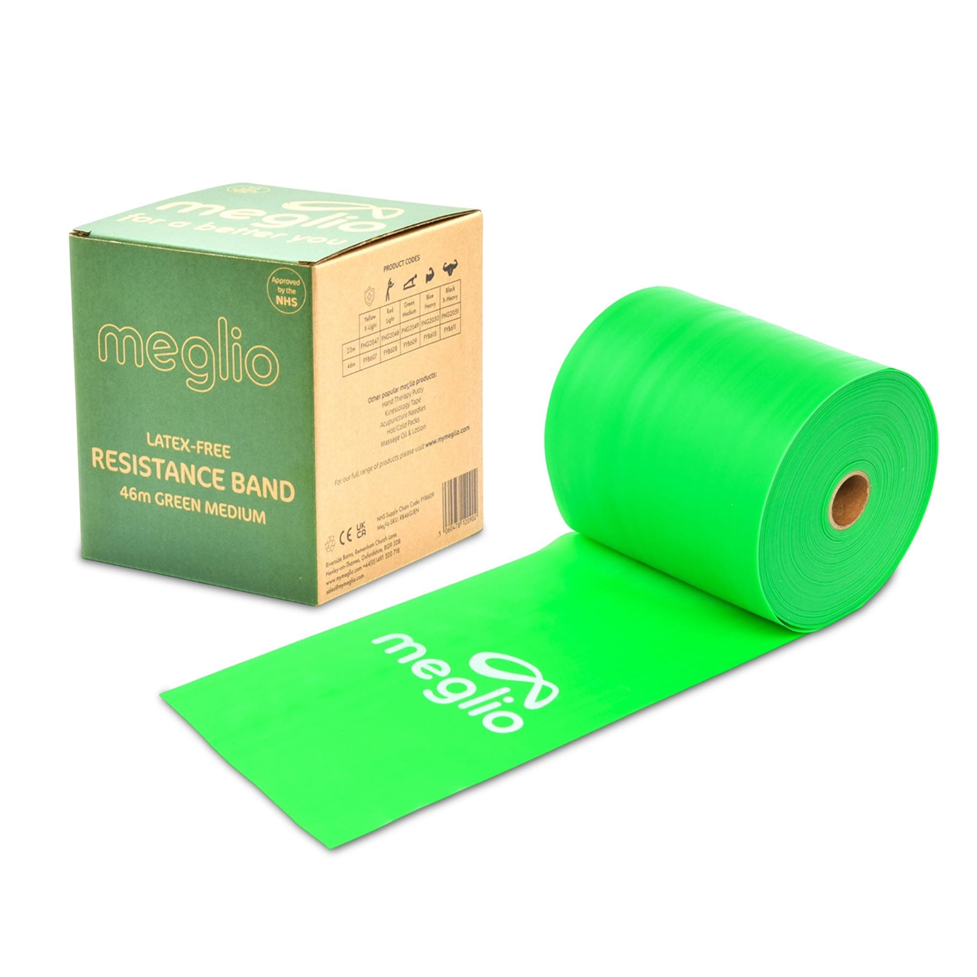 Resistance Bands Roll - Latex Free Exercise Bands for Building Strength, Pilates Band for Fitness, Flexibility, Physiotherapy, Stretching & Yoga Bands | (46 Meter)