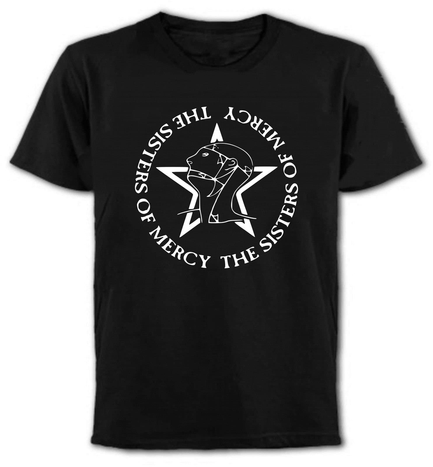The Sisters of Mercy Logo T-Shirt, Rock, Goth, Post Punk, (Large) Black