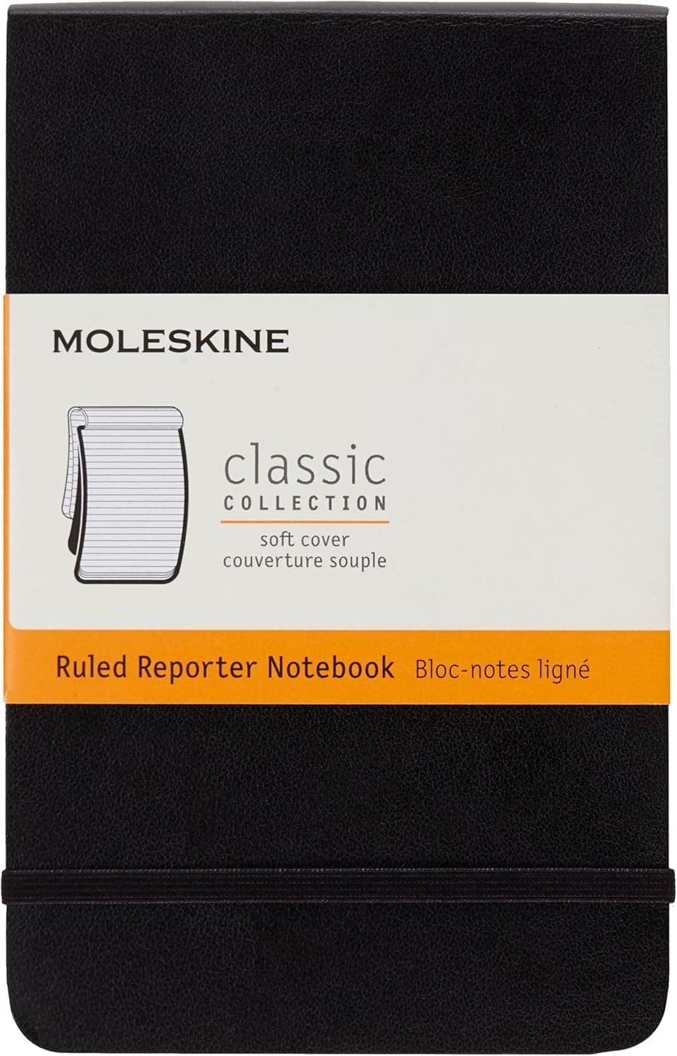 Moleskine Reporter Notebook, Pocket, Ruled, Black, Soft Cover (3.5 x 5.5)