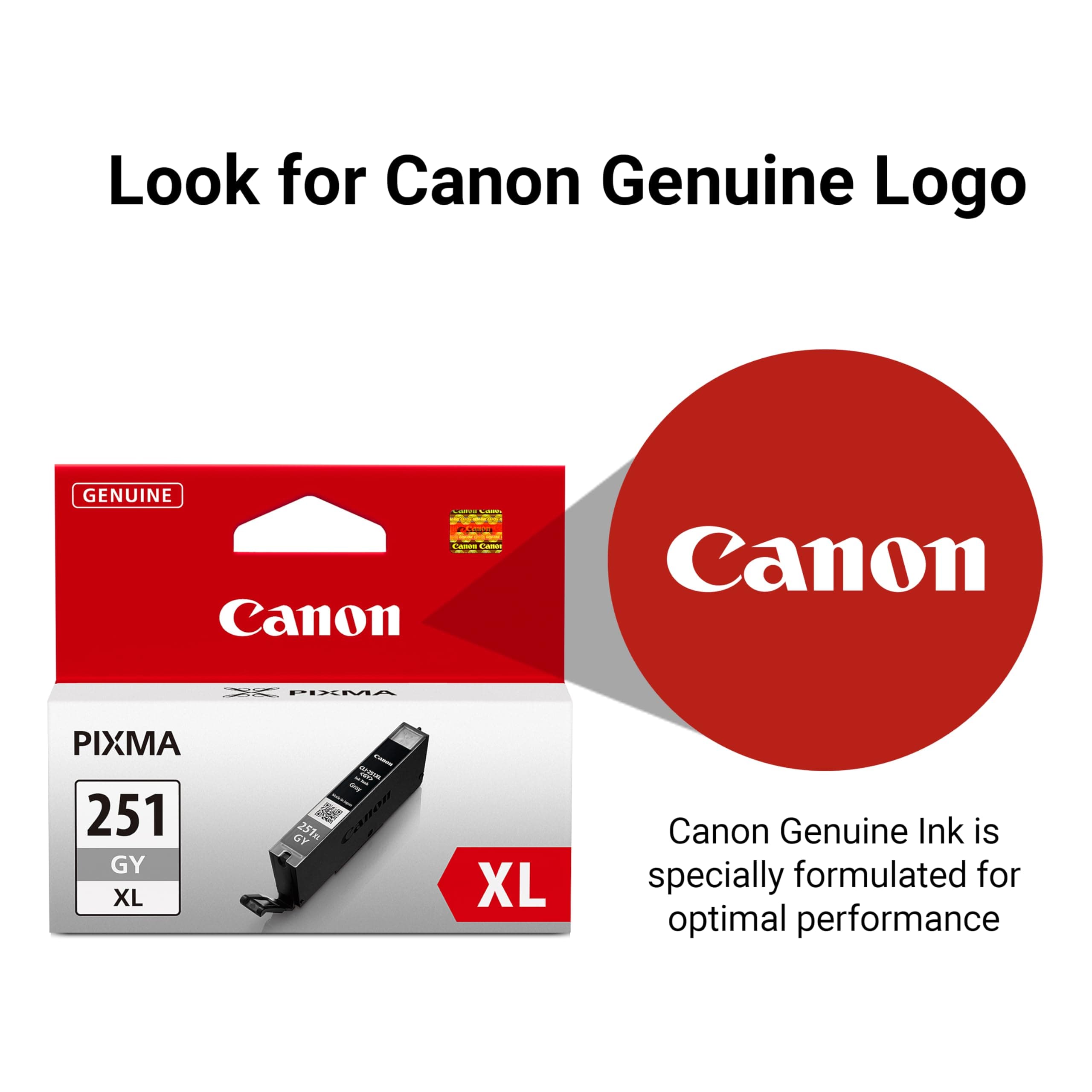 Canon CLI-251XL Gray Ink Tank Compatible to MG6320, MG7120, iP8720, MG7520