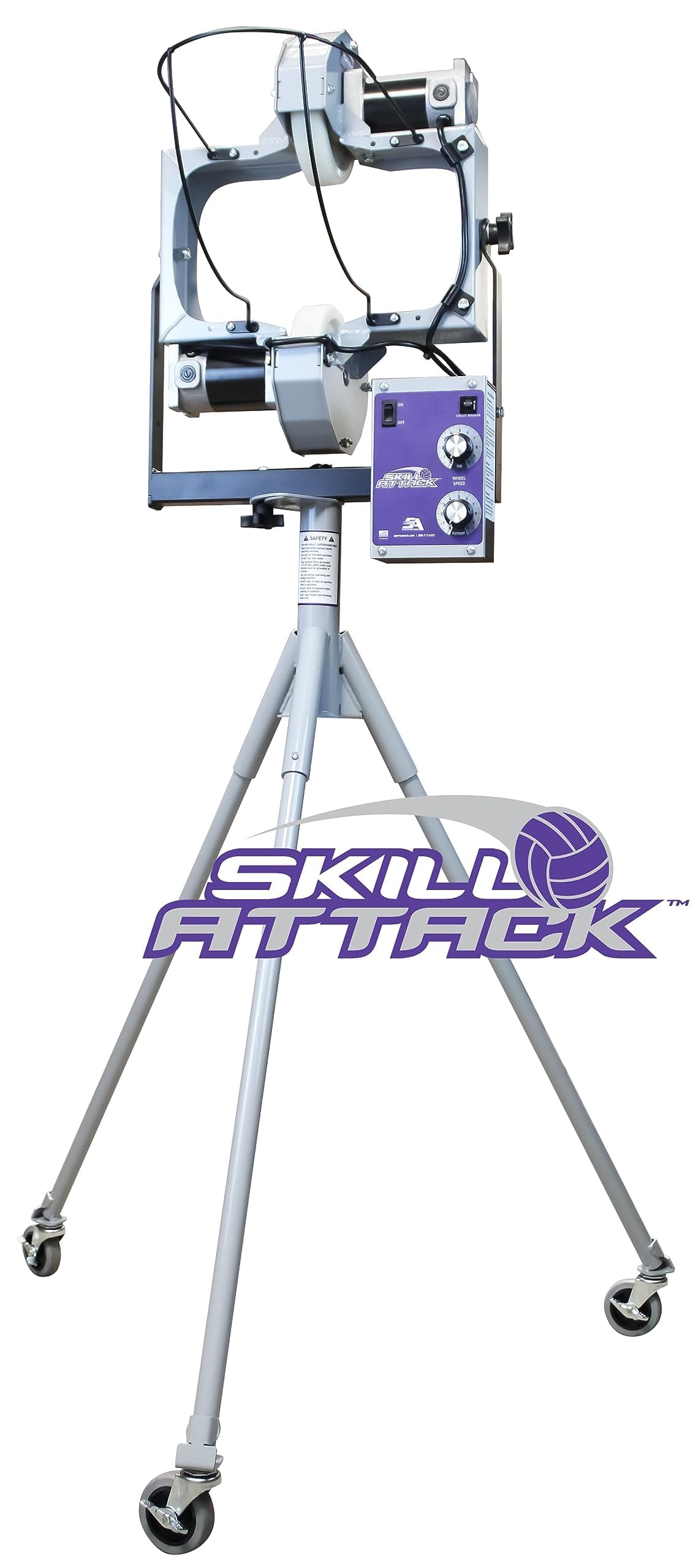 Skill Attack Volleyball Machine and Individual Training Tool for Serve Receive, Defensive and Attacking Drills, by Sports Attack