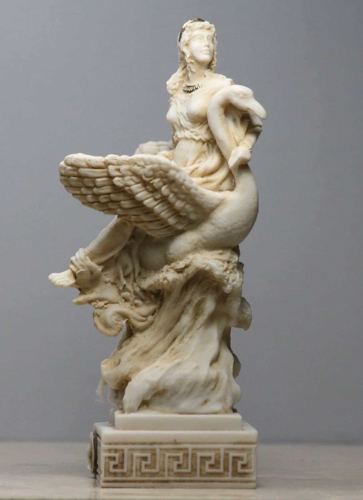 Aphrodite & Swan Greek Goddess Venus Statue Handmade Sculpture Figure 6.3΄΄