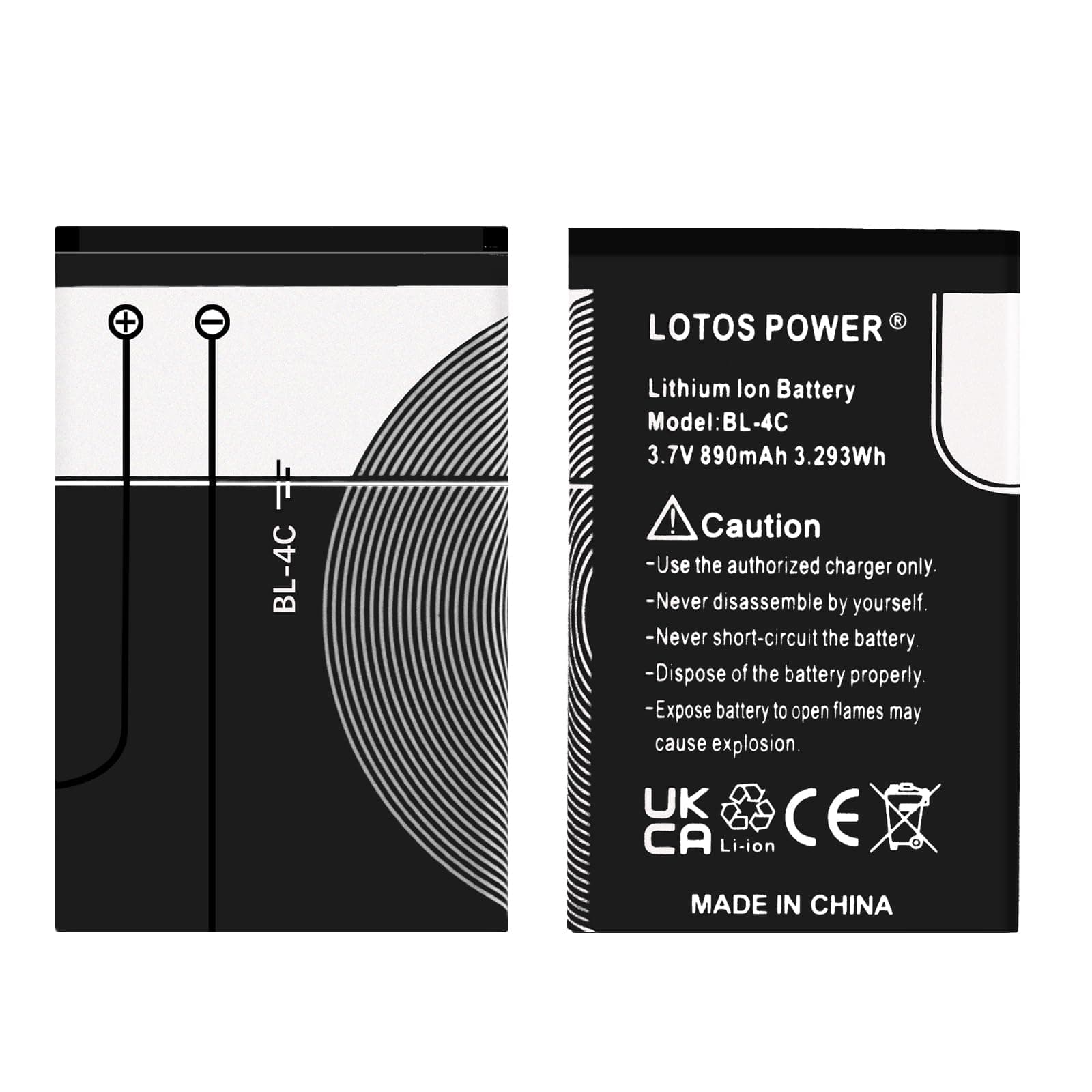 2 Pcs 890mAh BL-4C BL4C Battery For 1661 X2 6230 108 107 2220 Slide 3500 Classic 6300i 6301 7270N