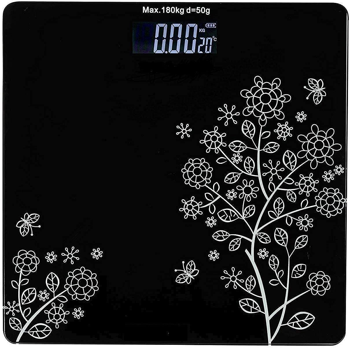 MEXONIC India Electronic Thick Tempered Glass LCD Display Digital Personal Bathroom Health Body Weight Weighing Scales For Body Weight,weight machine for human body,weighing machine (Black)