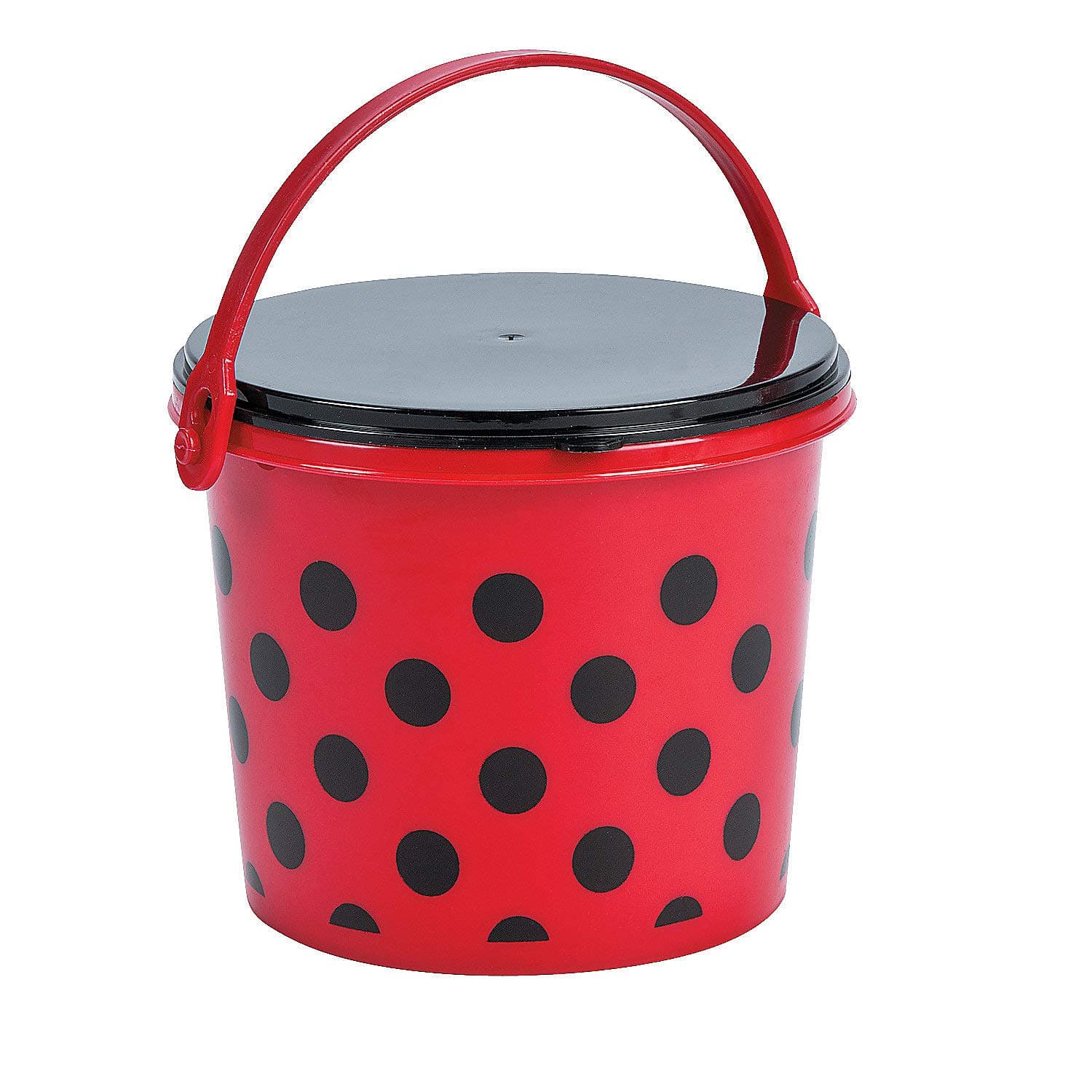 Ladybug Plastic Pails - Set of 12 - Birthday Party Supplies