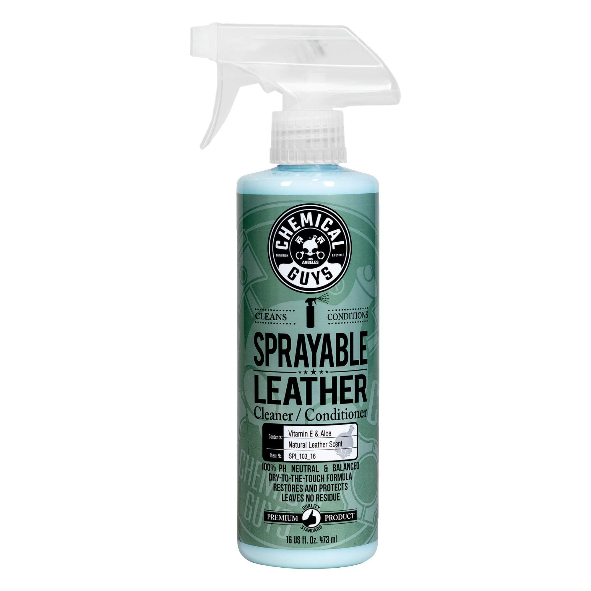 Sprayable Leather Cleaner and Conditioner in One - Cleans, Conditions, and Protects Leather, Vinyl, Faux & More, Safe for Cars, Furniture & Apparel - 16 oz