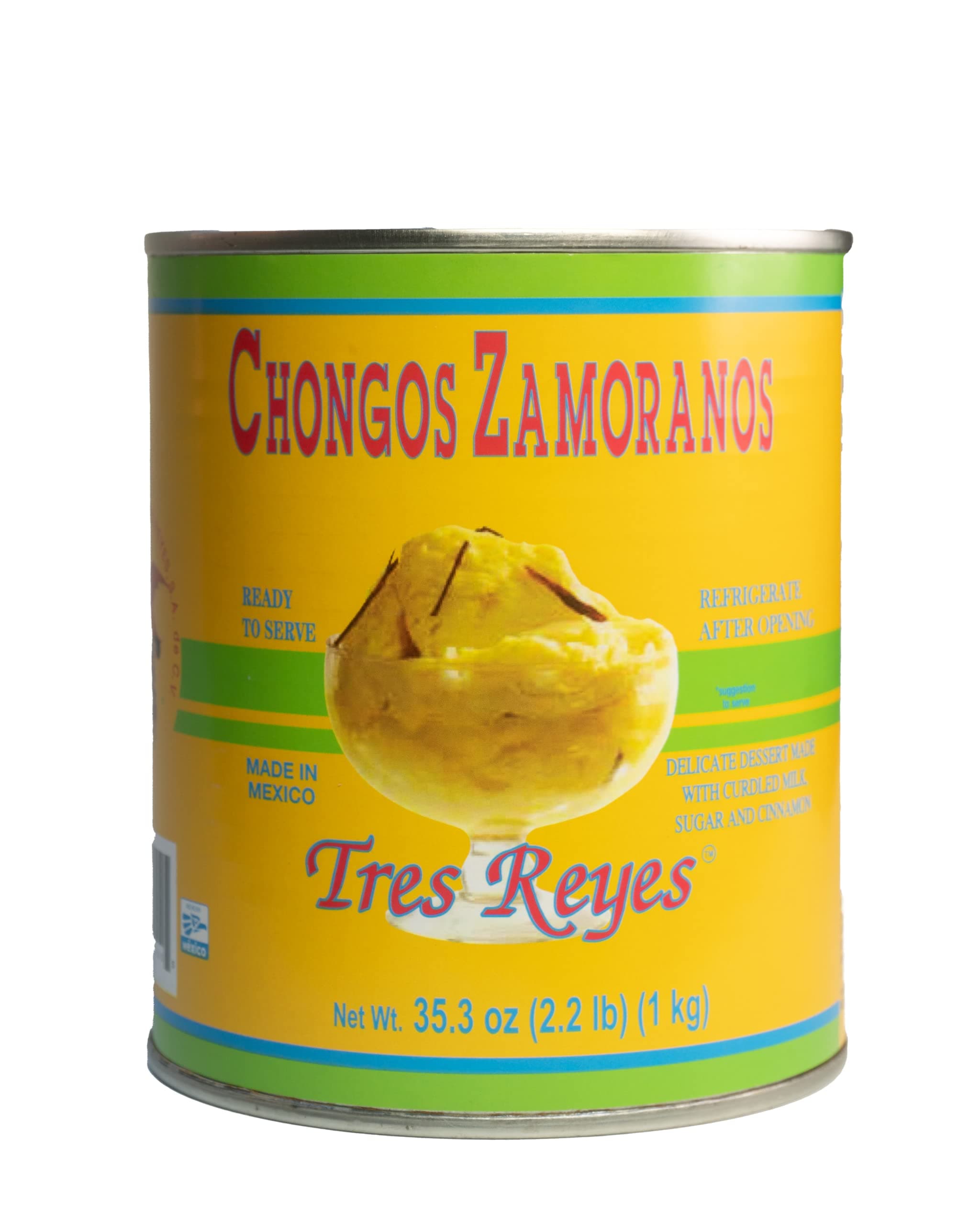 Tres Reyes - Authentic Mexican Chongos Zamoranos – 35.3 oz (2.2 lb) - Traditional Mexican Delight, Sweet and Delicious Dessert