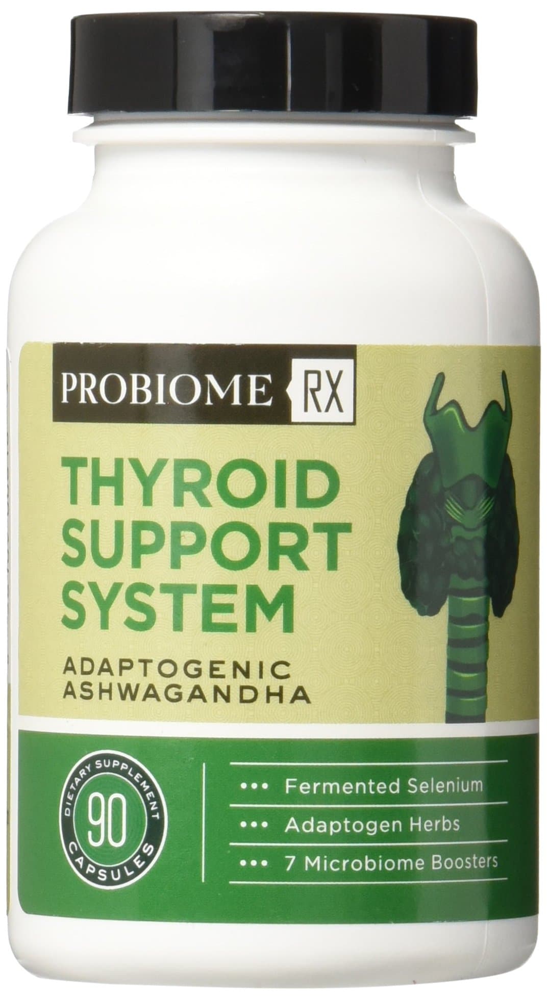 Thyroid Support System with Fermented Selenium and Adaptogen Herbs, 50 Billion CFUs Per Serving, Bacillus Subtilis, Bacillus Clausii, and Bacillus Coagulans, 90 Capsulesâ€¦