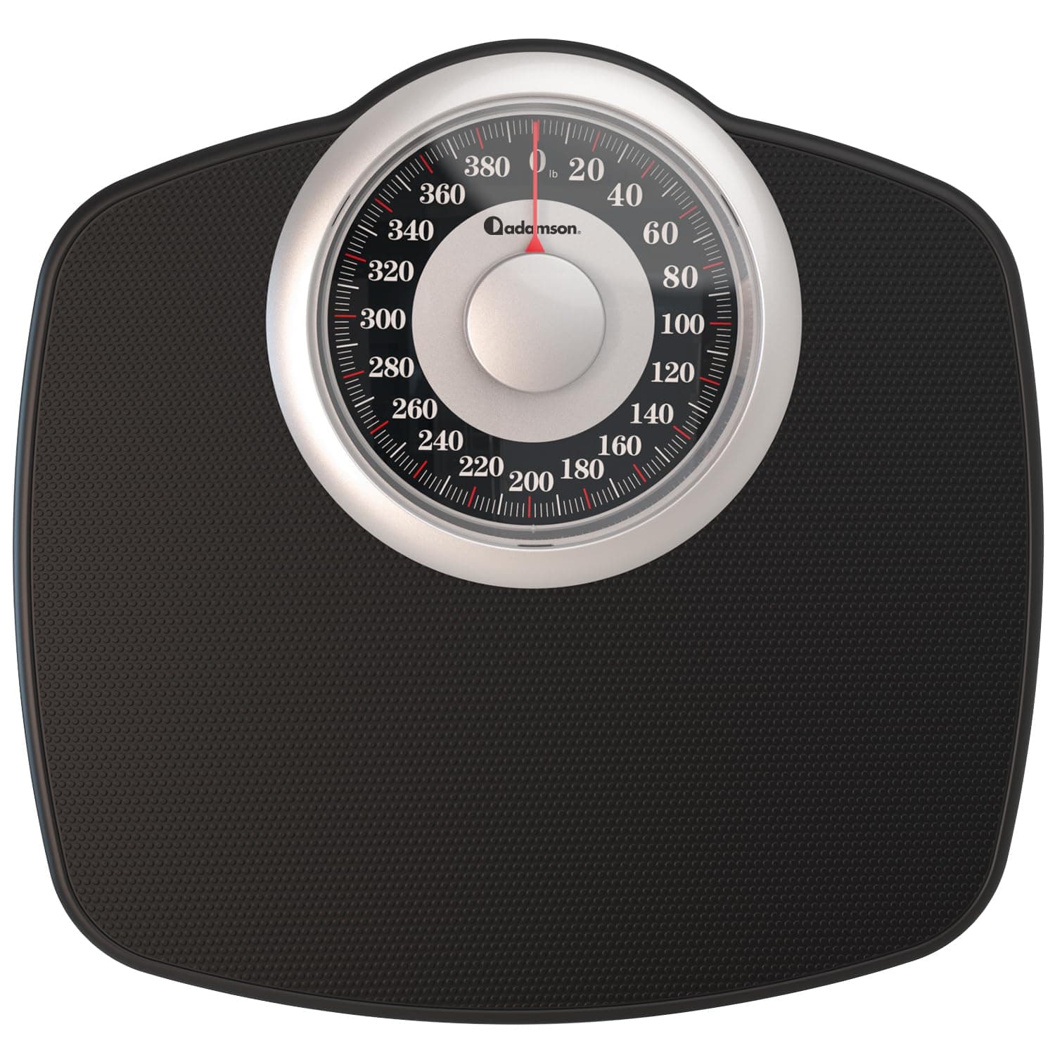 Adamson A25 Scales for Body Weight - Up to 400 LB - New Version - 5.3" Dial on 12.4" x 12" Platform - Anti-Skid Rubber Surface - High Precision Bathroom Scale Analog - Durable with 20-Year Assurance