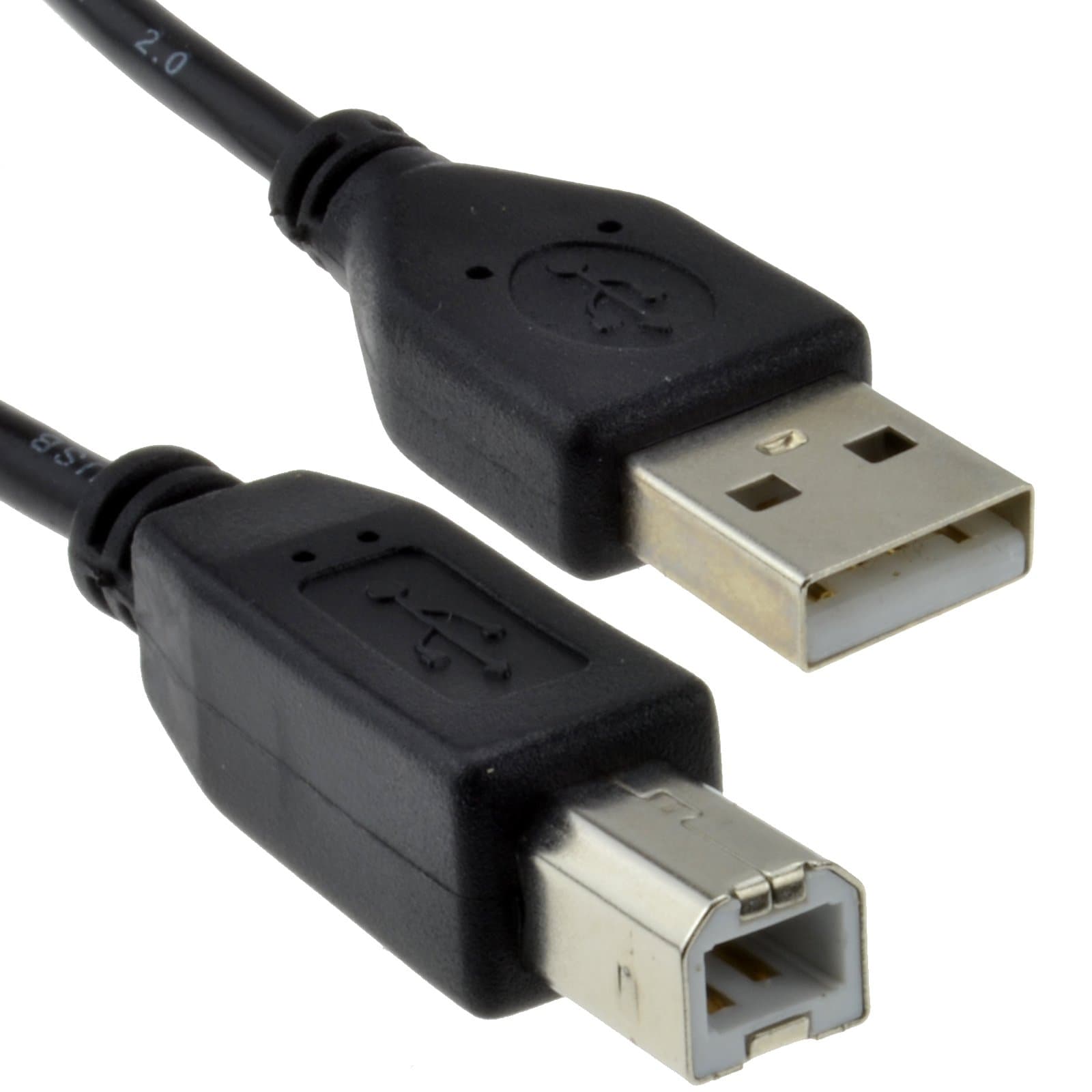 kenable USB 2.0 24AWG High Speed Cable Printer Lead A to B Black 0.15m 15cm