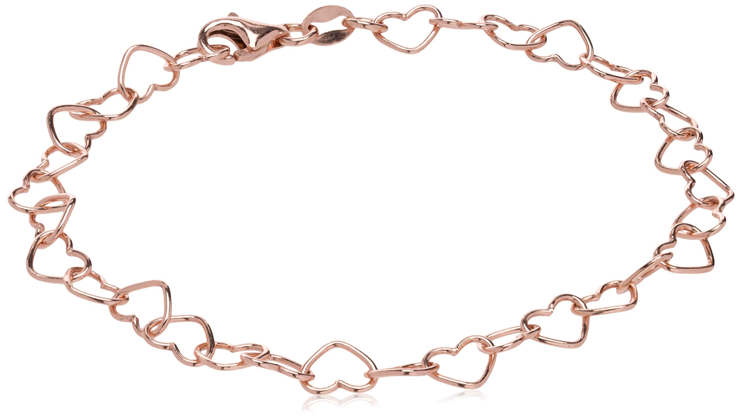 - Sterling Silver 5.3mm Heart-Link Bracelet