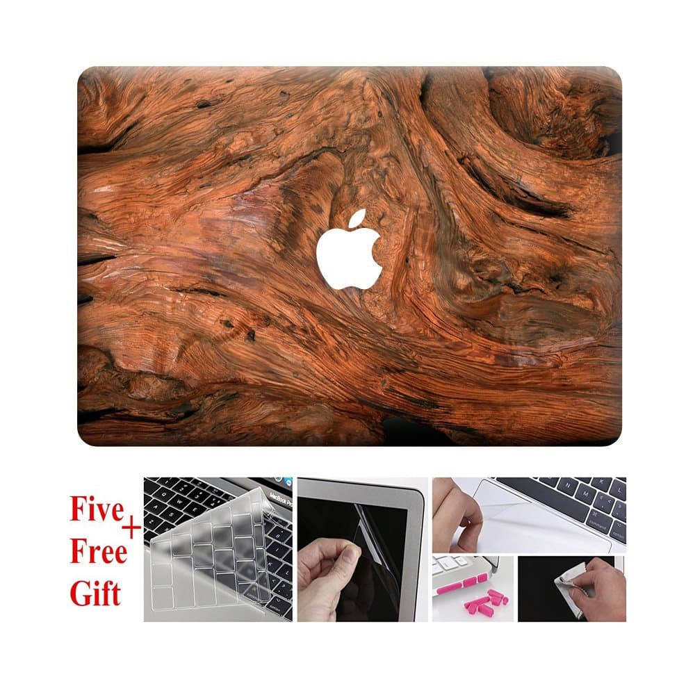 Macbook 13 Inch Case(A1706/A1708) Cover Skin with Wall Protective Full-cover Vinyl Skin Decal Sticker Cover for 2016 Macbook 13 Inch Wood Grain