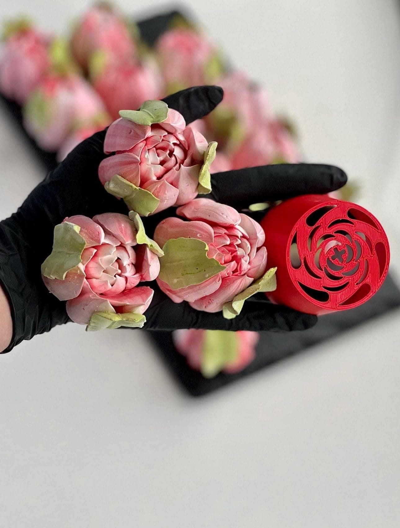 XXL 3-Piece Russian Tulip Cookie Cutters, 5 cm Diameter, Bioplastics