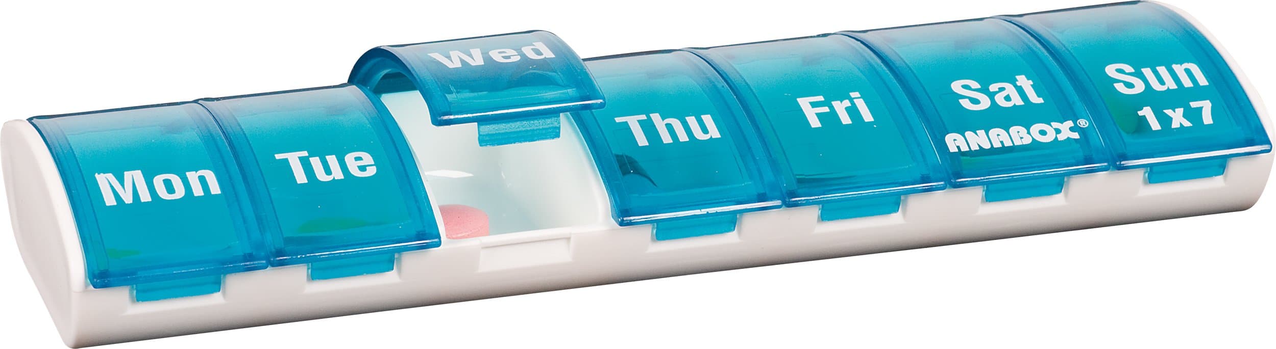 Anabox 7 Day Pillbox Turquoise