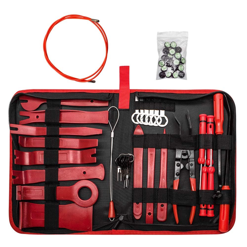 BeiLan 59pcs Car Trim Removal Tool Kit, Auto Door Audio Radio Panel Repair Modification Removal Tool for Dash Center Console Installation and Remover and Terminal Removal Tools with Bag